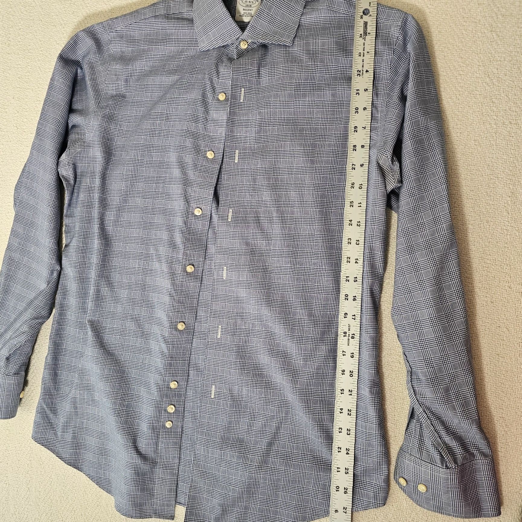 Brooks Brothers Brooks Brothers Dress Shirt Men 15 Blue plaid Casual Button-Down Collar Non Iron Regular Cuffs Vintage? No Size US M / EU 48-50 / 2 - 4 Thumbnail