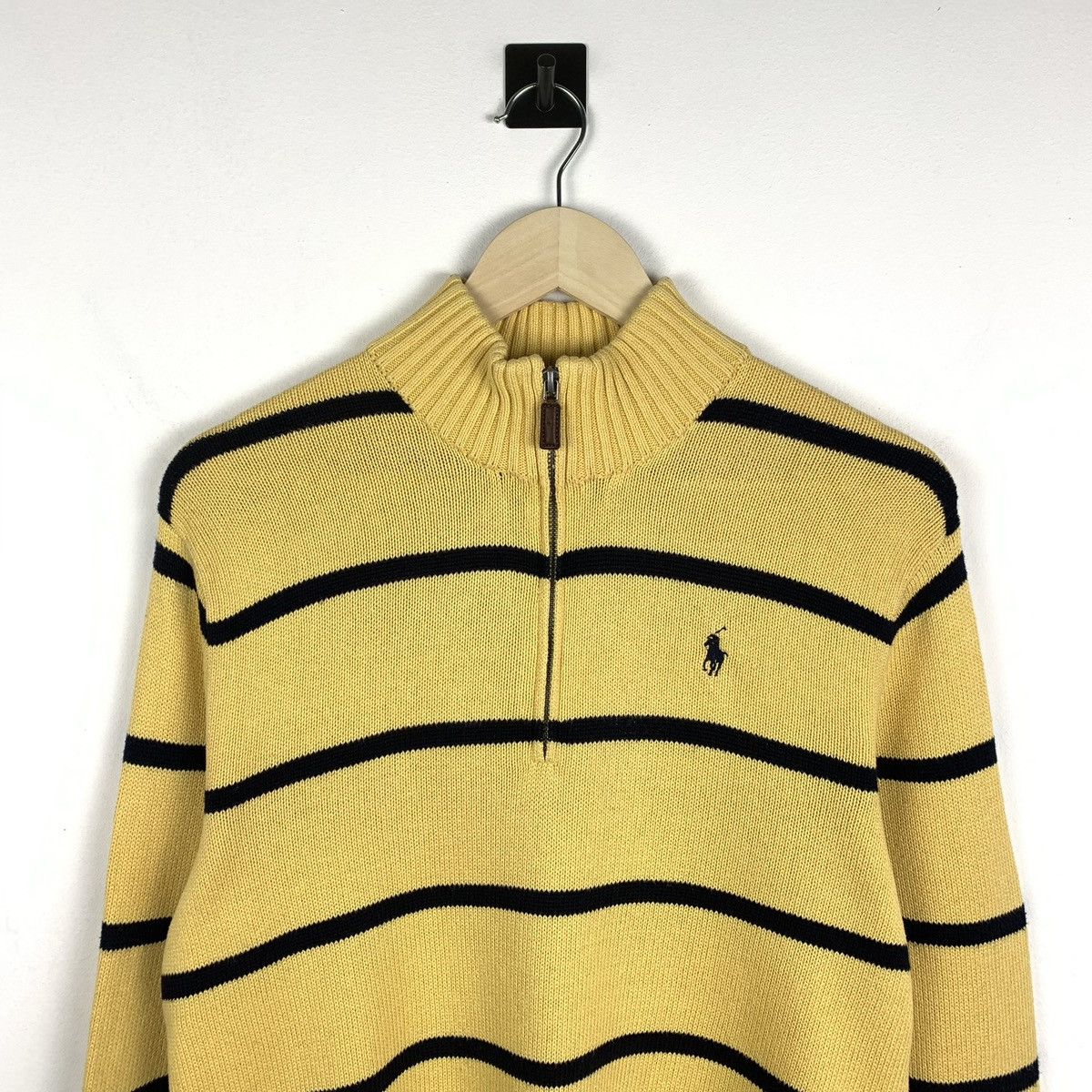 Polo Ralph Lauren Vintage Polo Ralph Lauren Quarter Zip Knit Striped Sweater Size US S / EU 44-46 / 1 - 2 Thumbnail