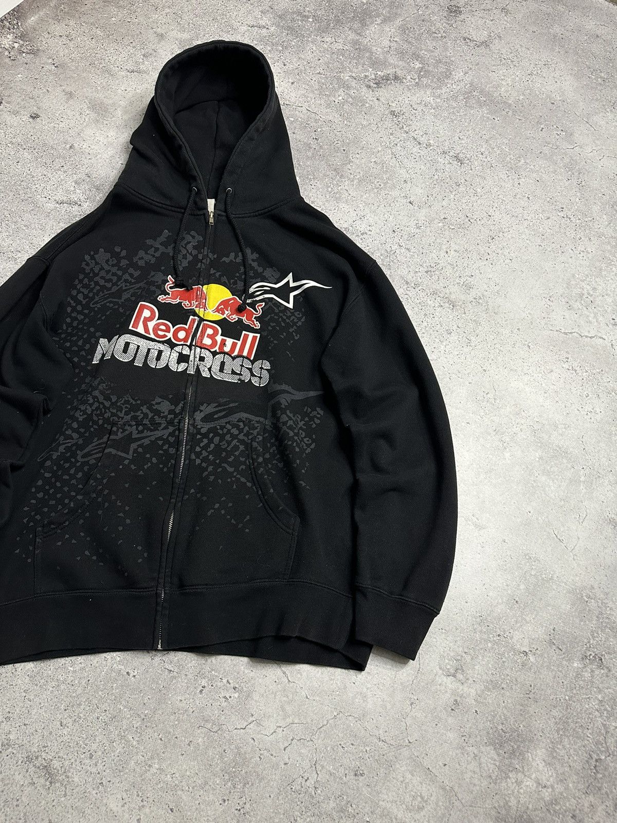 Alpinestars Alpinestars Spell Out Red Bull Motocross Racing Zip Hoodie Size US L / EU 52-54 / 3 - 3 Thumbnail
