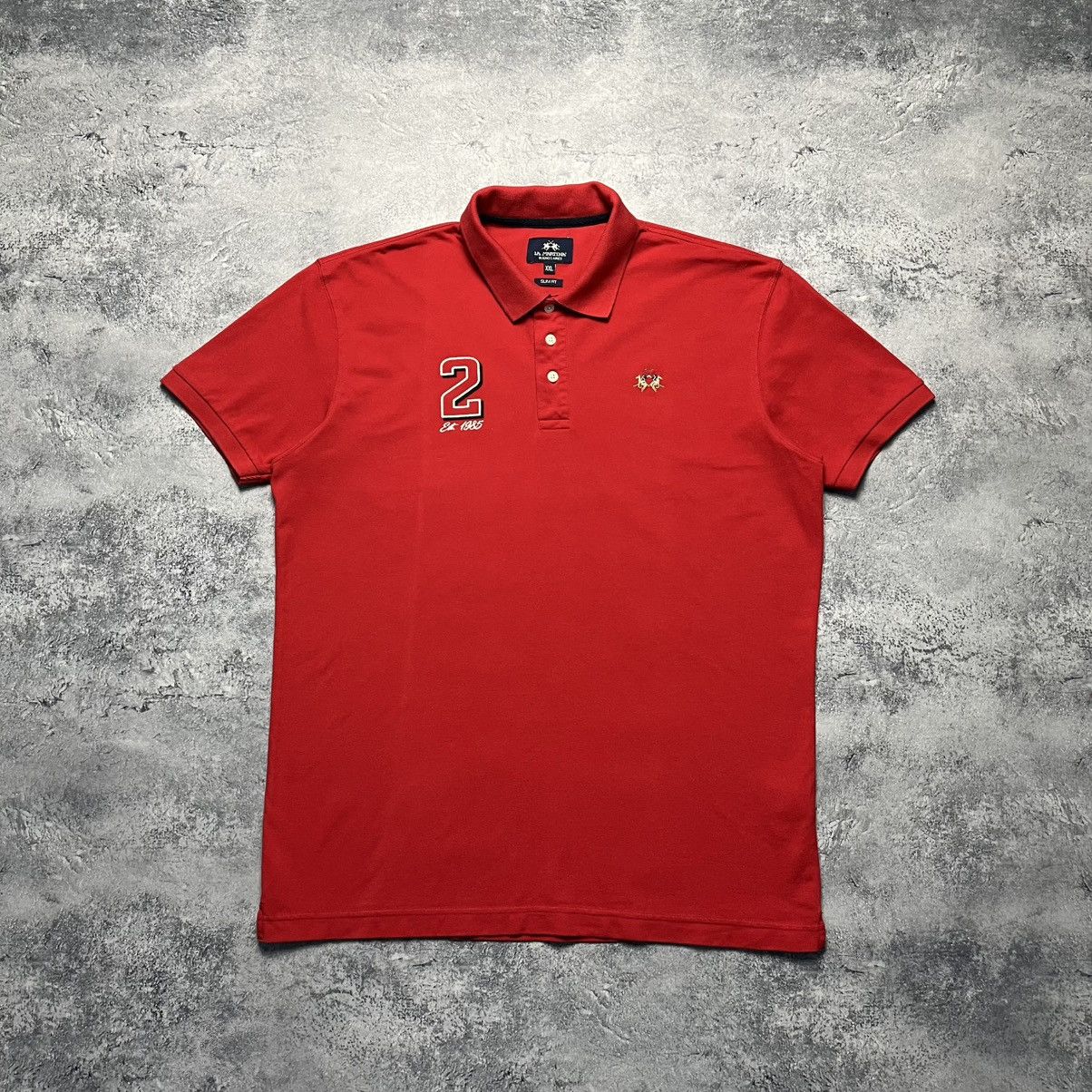 La Martina × Vintage Vintage La Martina #2 Red Polo Y2K Streetwear Designer Size US XXL / EU 58 / 5 - 1 Thumbnail