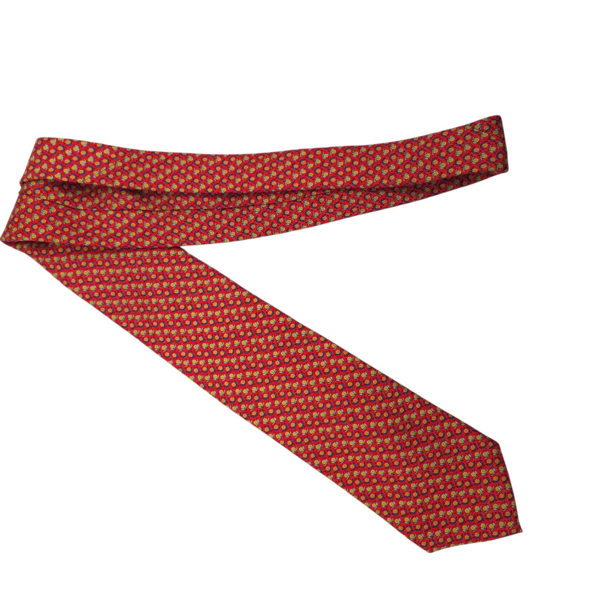 Other Peter Blair Silk Tie 100% Silk Red Floral Swirls Classic Size ONE SIZE - 5 Thumbnail