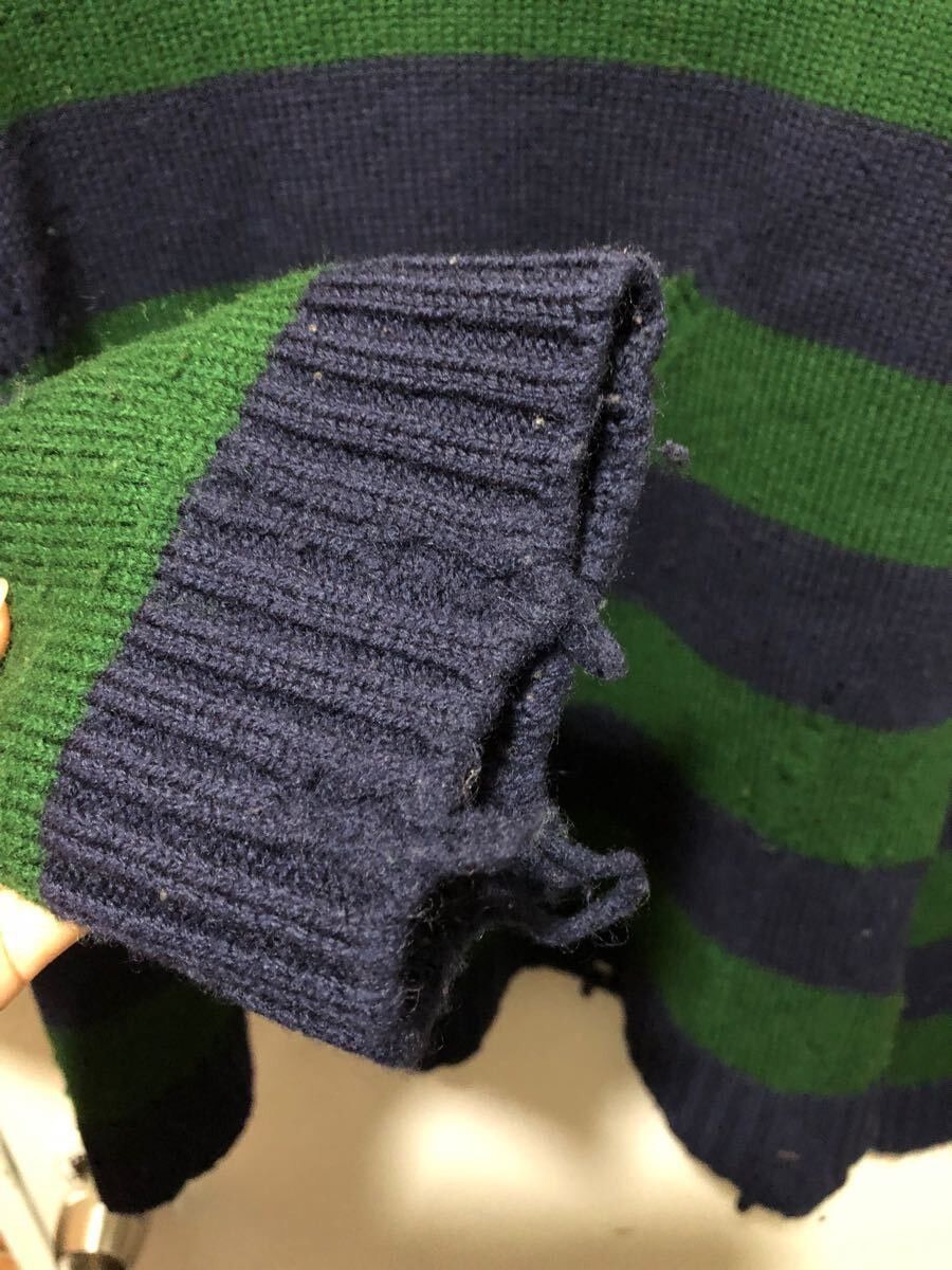 Junya Watanabe AW14 Distressed Border Knit Size US M / EU 48-50 / 2 - 4 Thumbnail