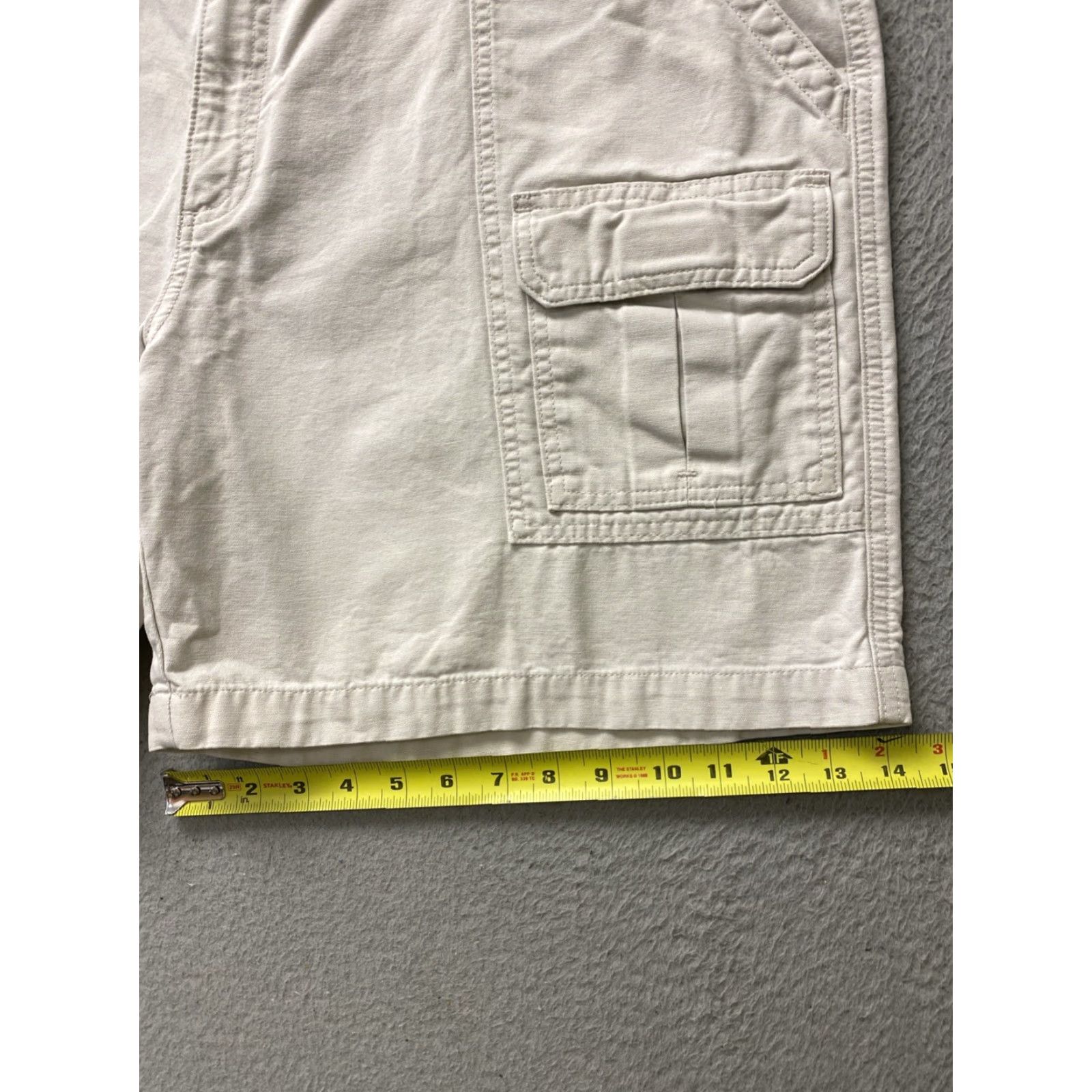 Savane VINTAGE Savane Men's Cargo Hiking Shorts 42x10 Beige Cotton Casual Outdoor Summer Size US 42 / EU 58 - 7 Thumbnail