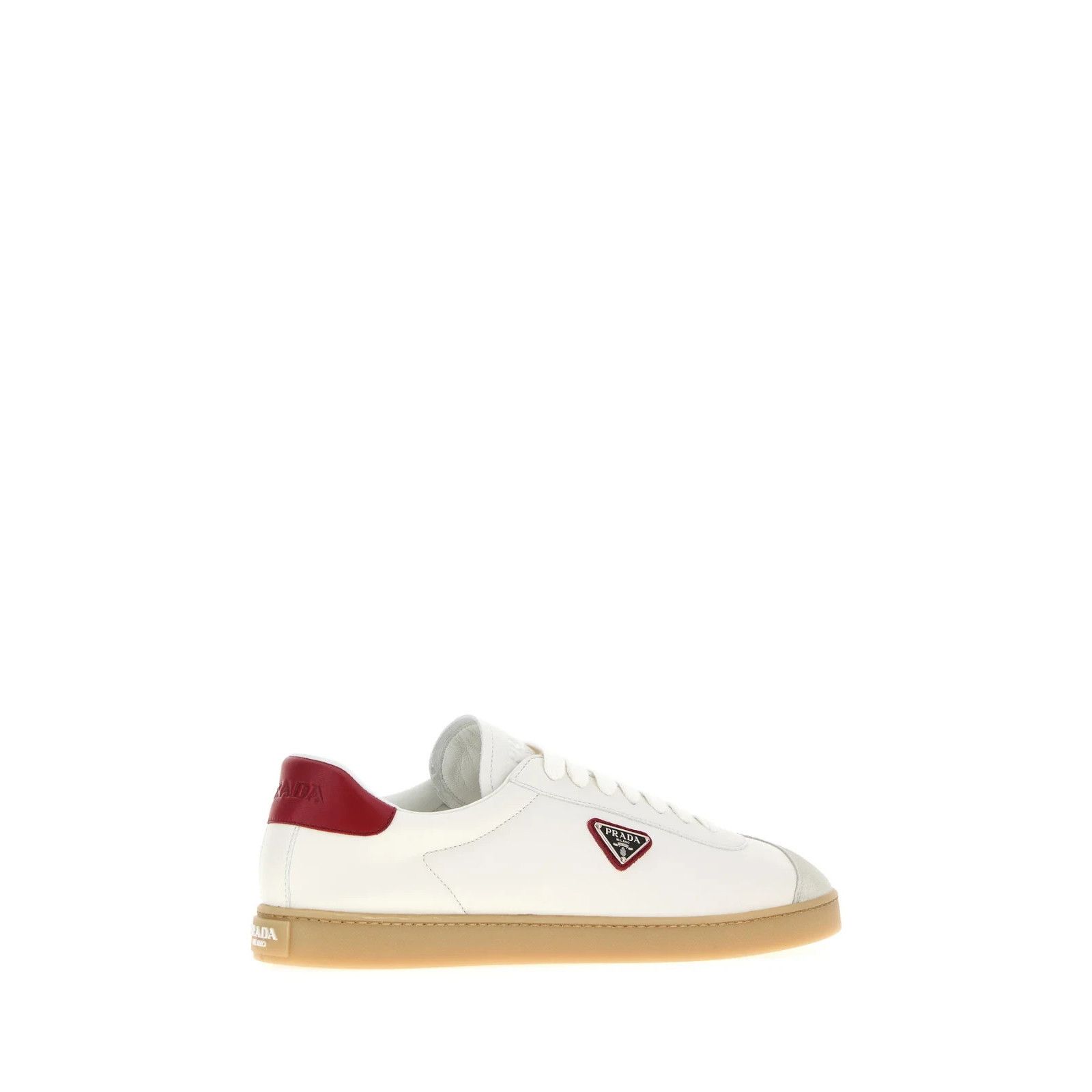 Prada PRADA White Leather Sneakers New And Authentic (Men's size:9 Size US 9 / EU 42 - 3 Thumbnail