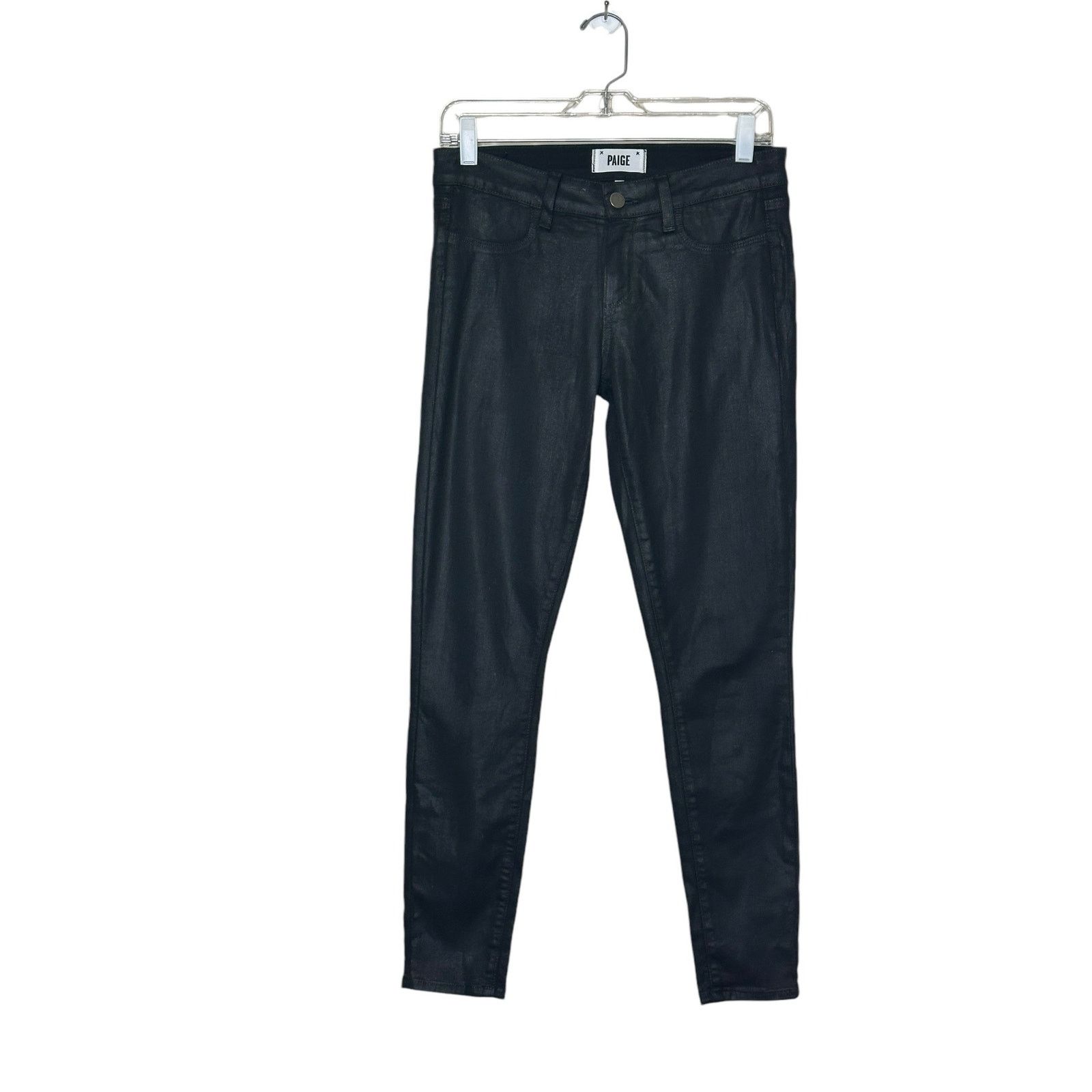Paige Paige black coated skinny jeans size 28 Size 28" / US 6 / IT 42 - 8 Thumbnail