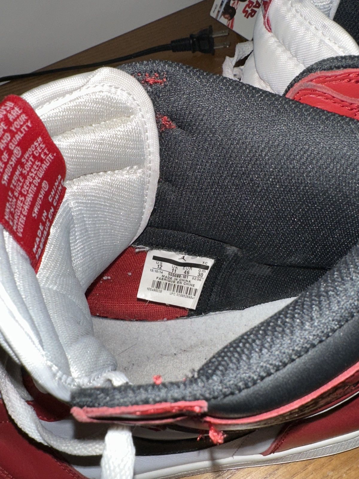 Jordan Brand × Nike JORDAN 1 CHICAGO 2015 Size US 12 / EU 45 - 9 Thumbnail