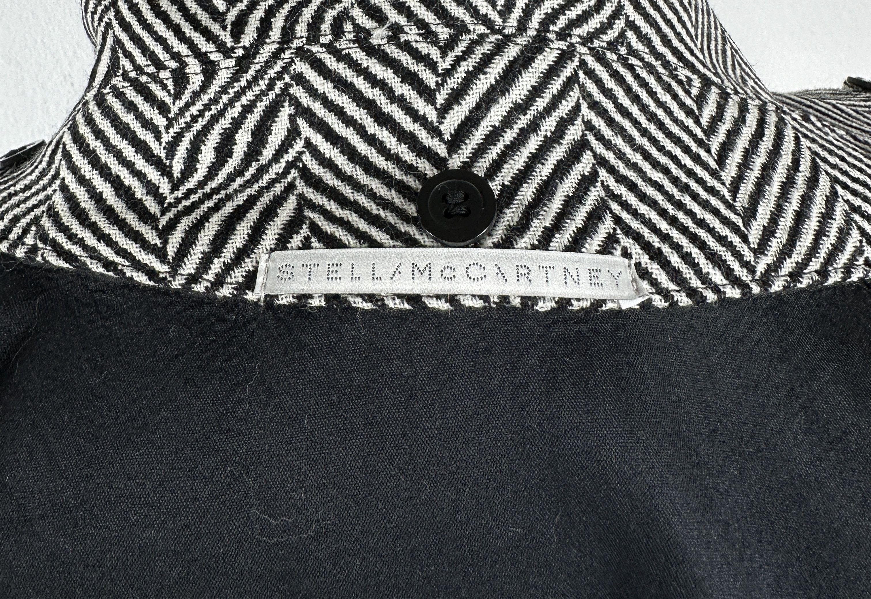 Stella McCartney Oversized Shearling-Trimmed Herringbone Jacket Size S / US 4 / IT 40 - 9 Thumbnail