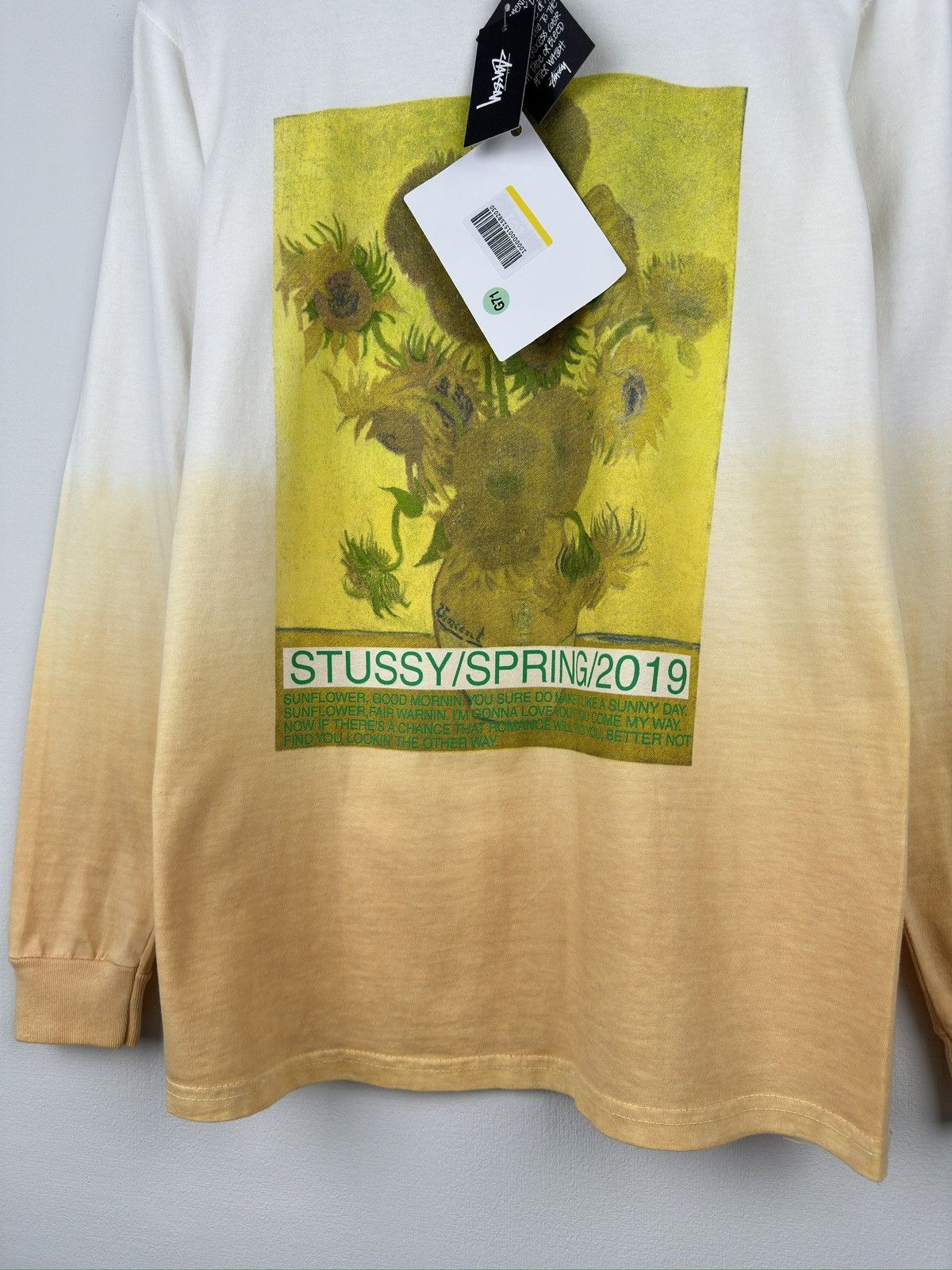 Stussy STUSSY Sunflower Dip Dyed Big Logo Longsleeve Size US S / EU 44-46 / 1 - 9 Thumbnail