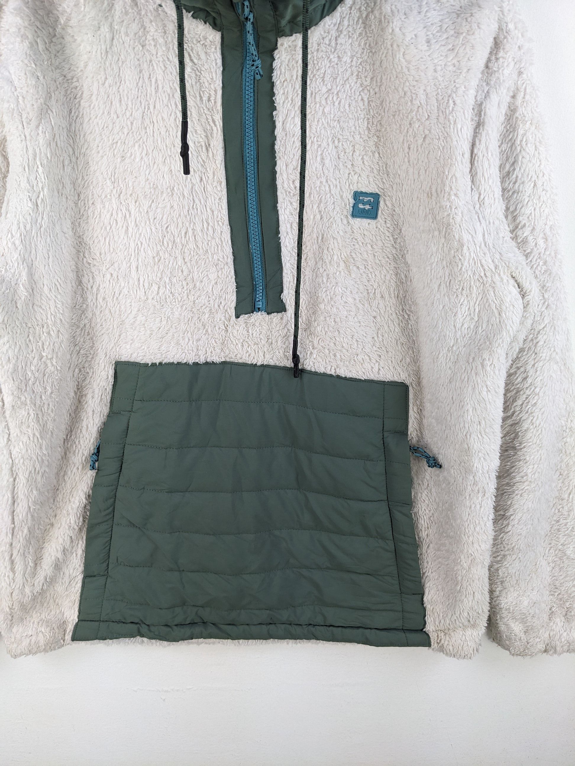 Billabong × Vintage Vintage Billabong Fleece Hoodie Half Zip Anorak Jacket Size US M / EU 48-50 / 2 - 9 Thumbnail
