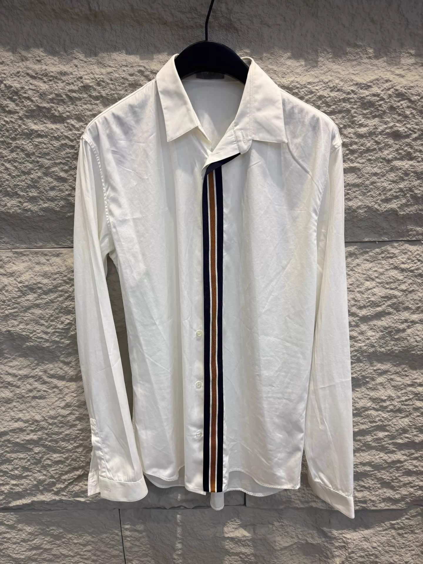 Dior Dior Men's White Long Sleeve Shirt Size 38 Size US S / EU 44-46 / 1 - 1 Thumbnail