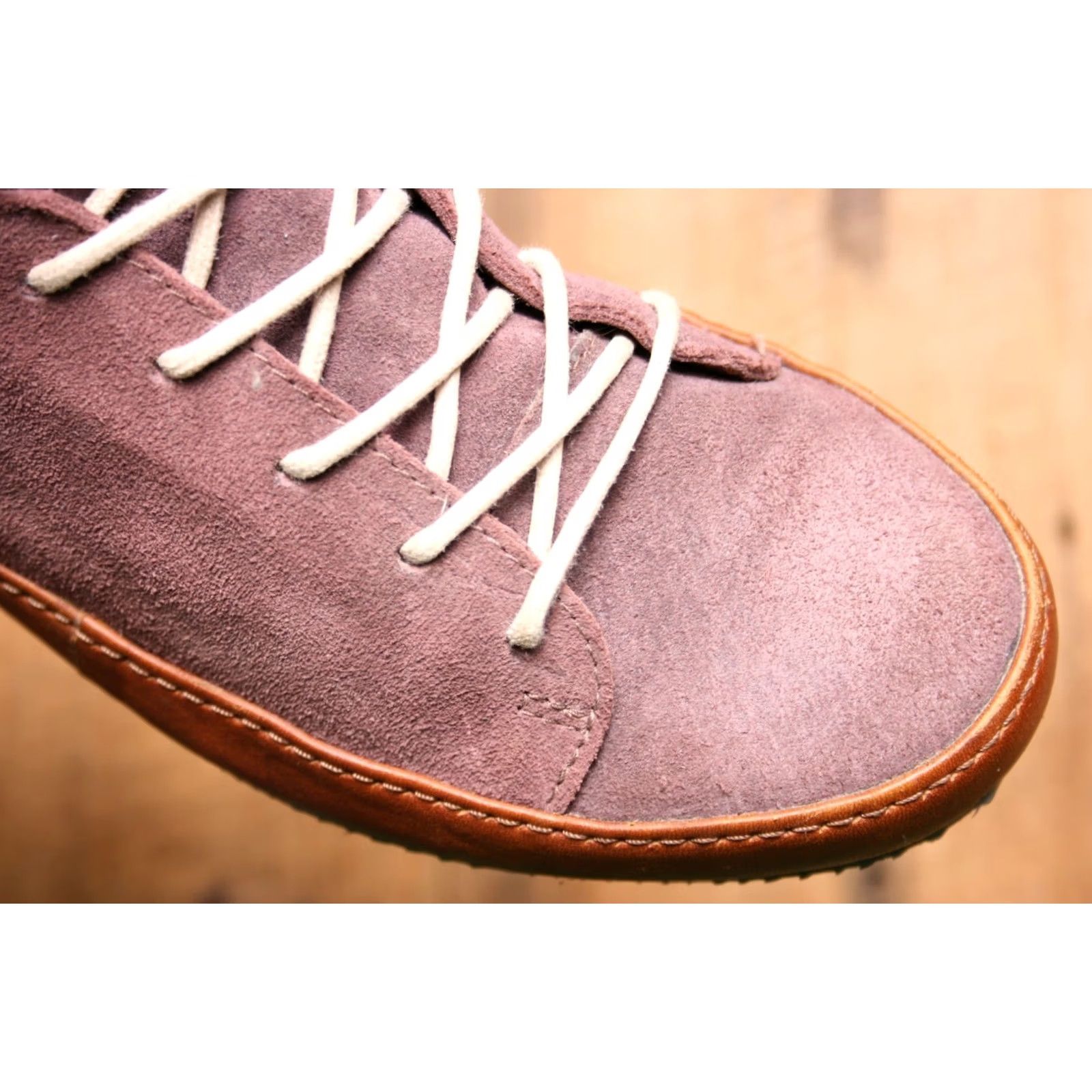 Vintage Sergio Tomani Dusty Plum Suede & Tan Leather Ankle Boots US 10.5-11 | EUR 42 Women's Bootie Leather Suede Lace Up Zip 42 Plum Tan Mens Womens Size US 10.5 / IT 40.5 - 6 Thumbnail
