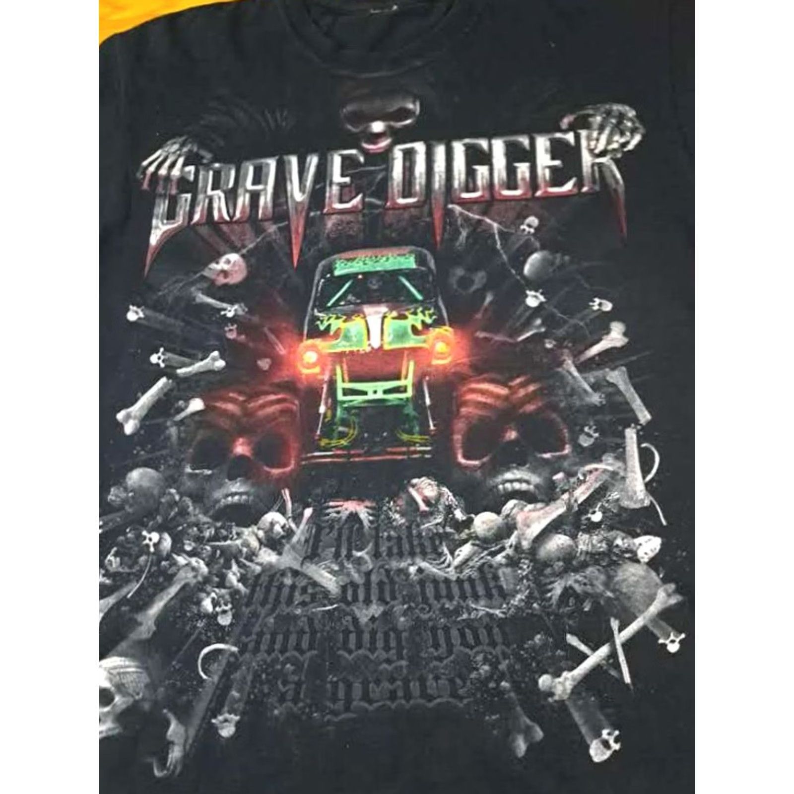 Vintage Vintage Monster Truck Grave Digger - I'LL Dig Your Grave Printed T-Shirt M Size US M / EU 48-50 / 2 - 2 Thumbnail