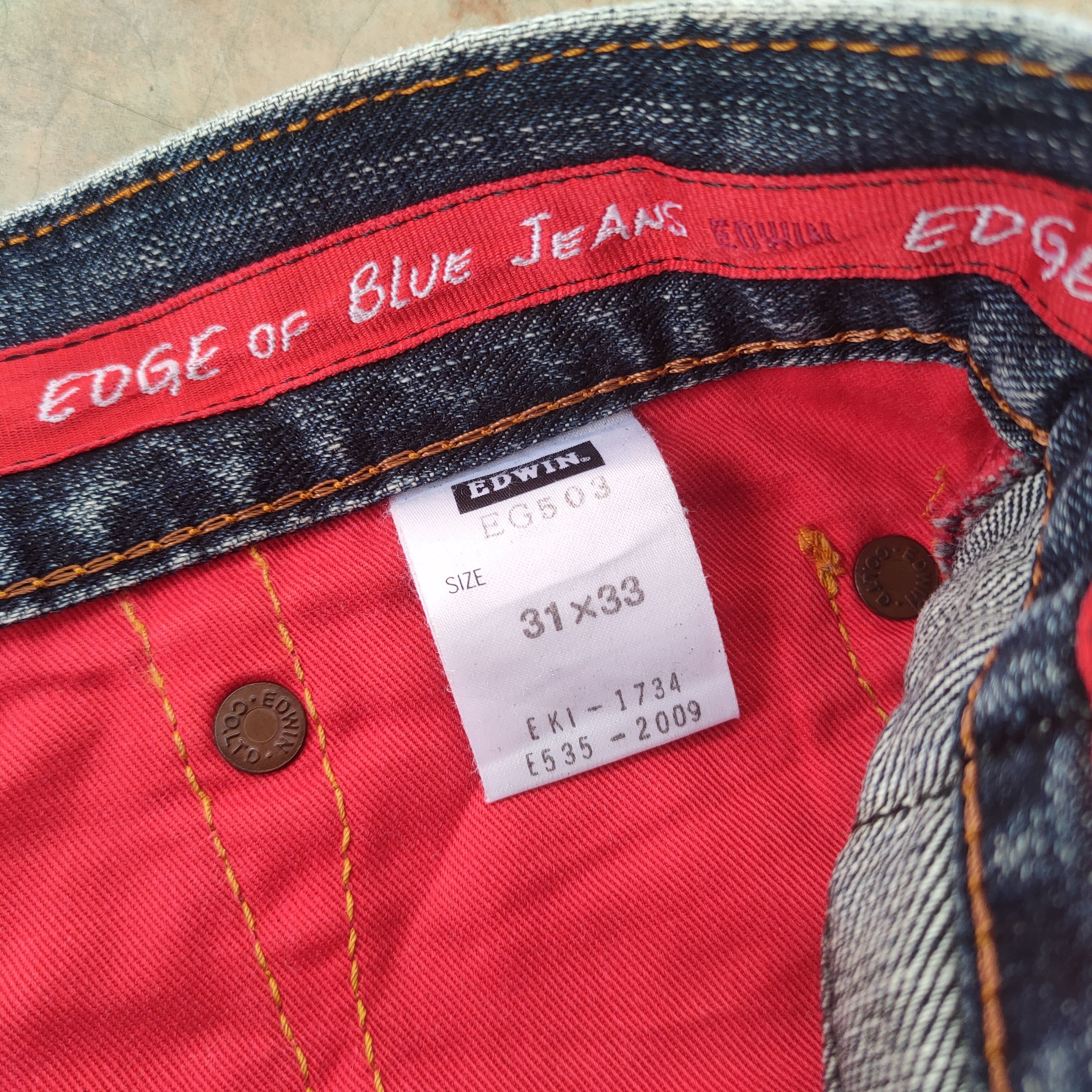 Edwin W32 VINTAGE EDWIN 503 FADED DISTRESSED DENIM JEAN PANTS Size US 32 / EU 48 - 12 Thumbnail