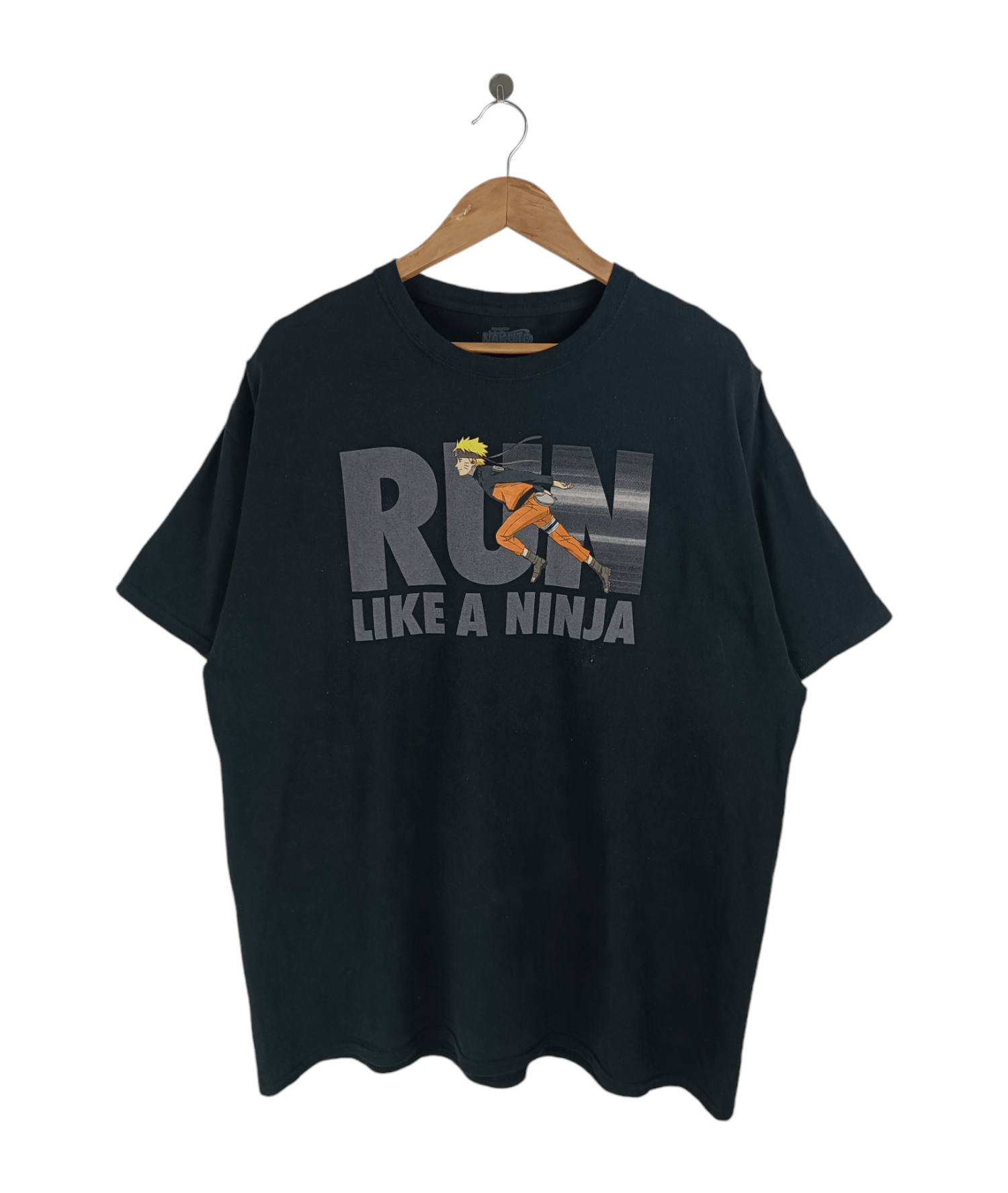 Anime VINTAGE NARUTO SHIPPUDEN RUN LIKE A NINJA TEE ONE PIECE Size US XL / EU 56 / 4 - 1 Thumbnail