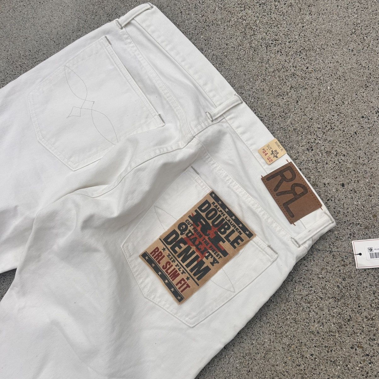 RRL Ralph Lauren RRL Ralph Lauren Brand New White Denim Canvas Pants Size US 34 / EU 50 - 1 Thumbnail