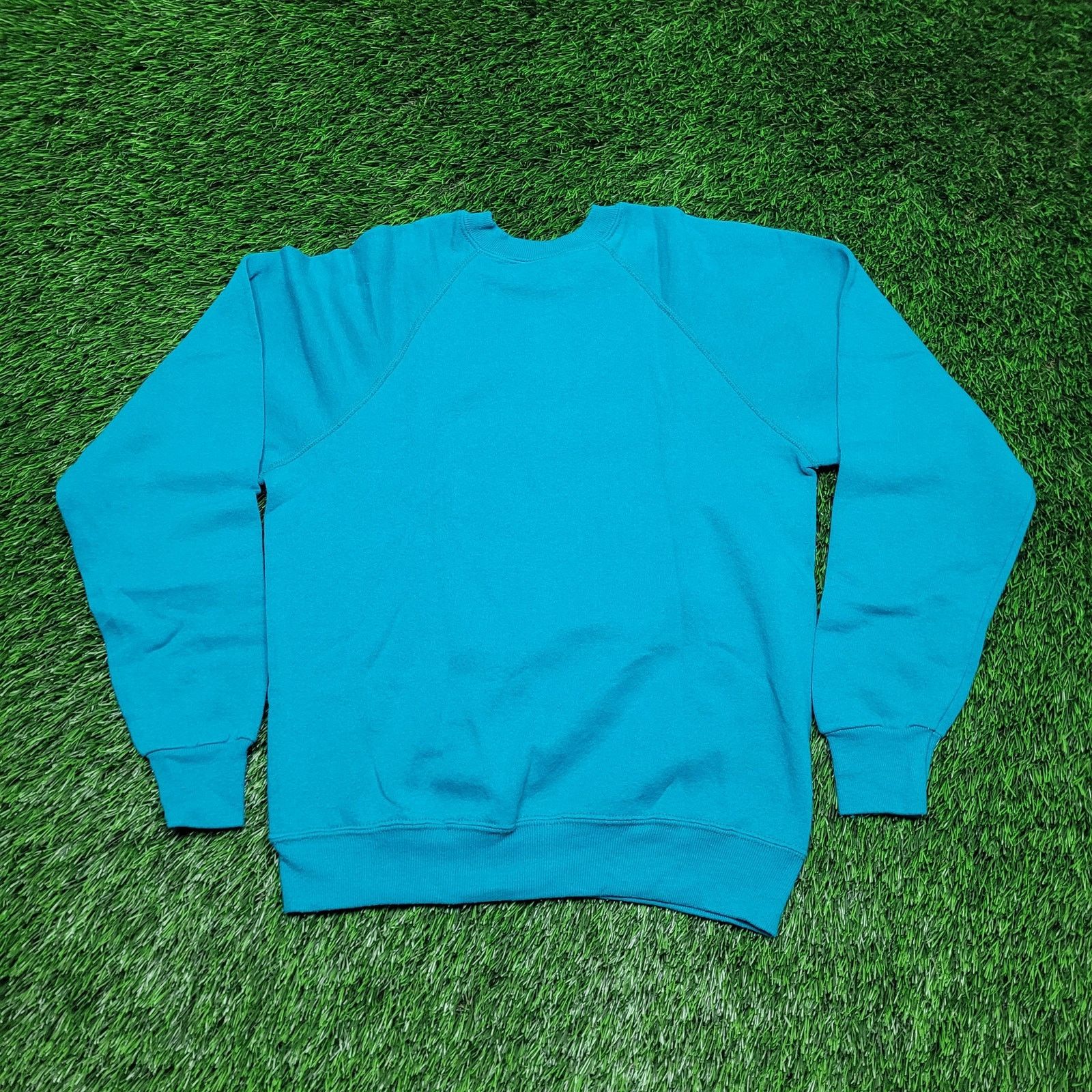 Lee VTG 90s Lee Blank Crewneck Sweatshirt Mens Small USA Teal Size US S / EU 44-46 / 1 - 2 Thumbnail