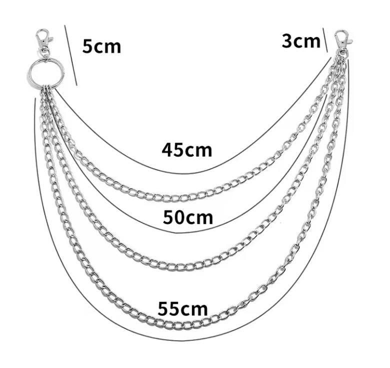 Other Layered Wallet Belt Pants Chain Punk Goth Grunge Y2K ALT Size ONE SIZE - 2 Thumbnail