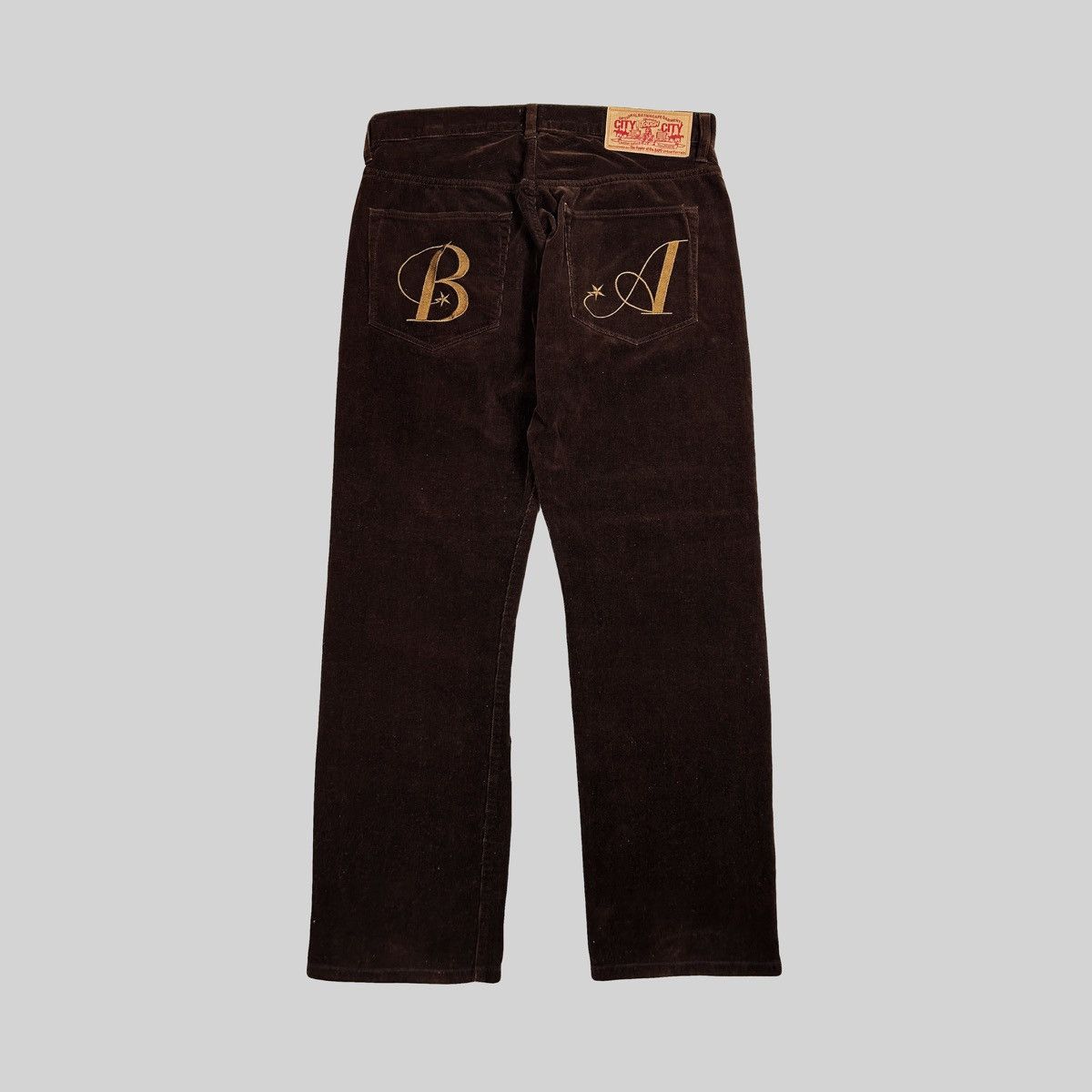 image of Bape Ba Corduroy Pants in Brown, Men's (Size 34)