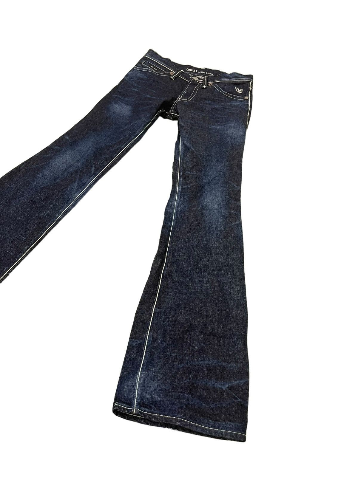 Japanese Brand Flare Jeans Ufin & Sons Japan Faded Boot Cut 8🟦7 Size US 31 - 3 Thumbnail