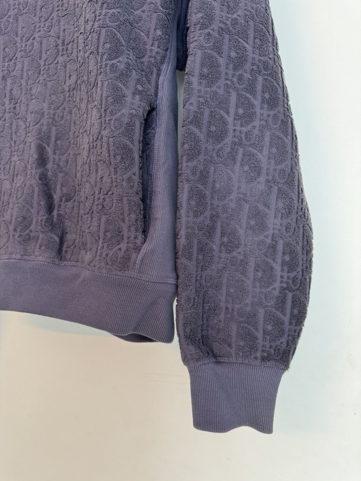 Dior Dior Oblique Towel Terry Monogram Hoodie Blue Navy Purple Size US M / EU 48-50 / 2 - 3 Thumbnail