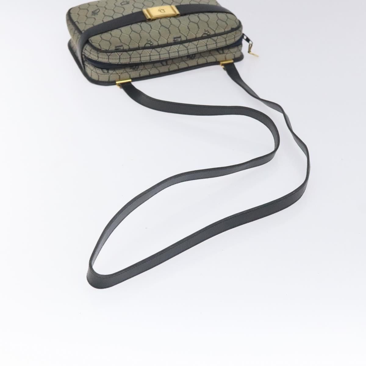 Dior DIOR Honeycomb Canvas Shoulder Bag Gold Navy Size ONE SIZE - 7 Thumbnail