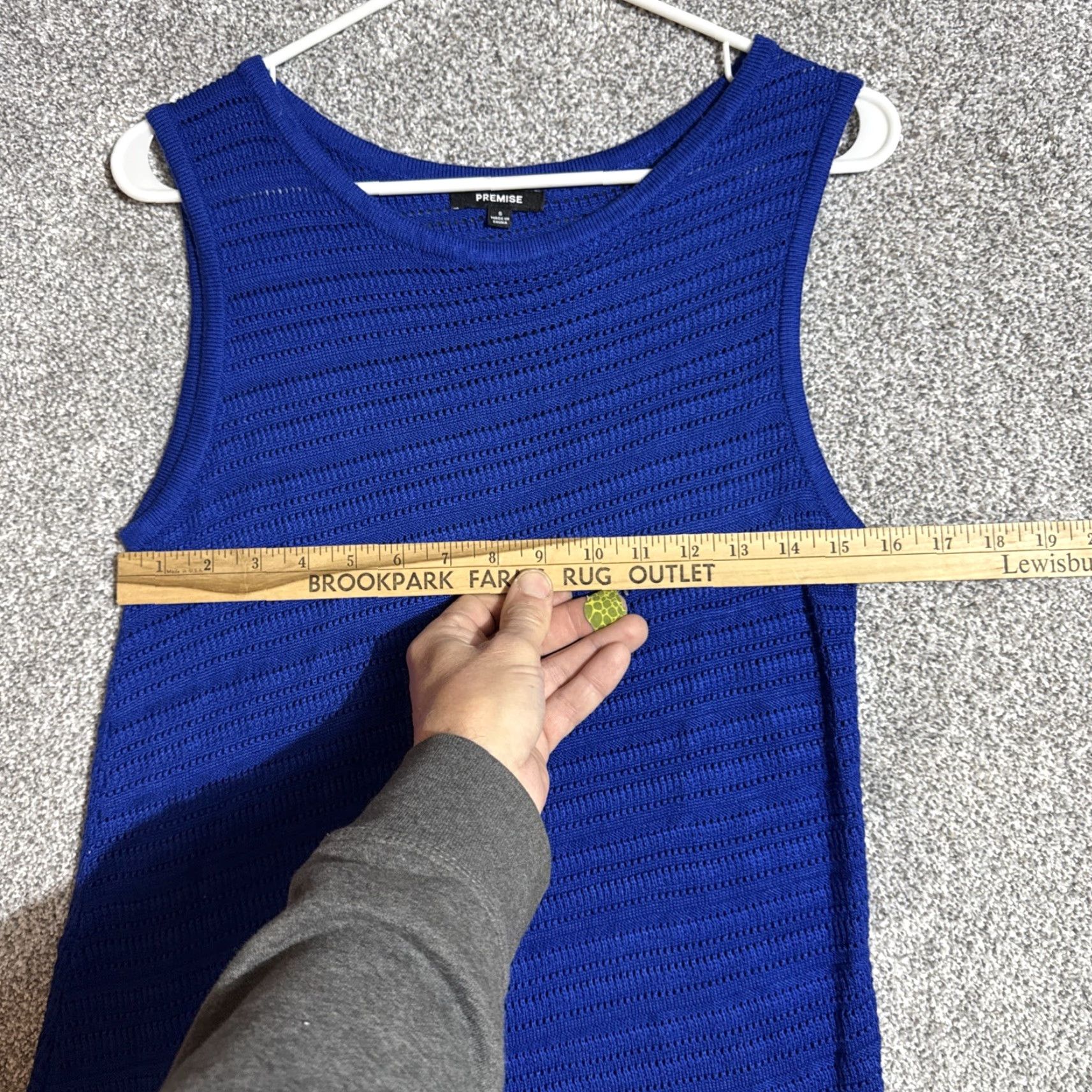 Vintage Premise Asymmetrical Knit Tunic Top Women S Tank Blue Cable Knit Modern Edgy Chic Mod 66% Acrylic 34% Rayon Casual Beach Bohemian 2010s Mens? Women Size S / US 4 / IT 40 - 4 Thumbnail