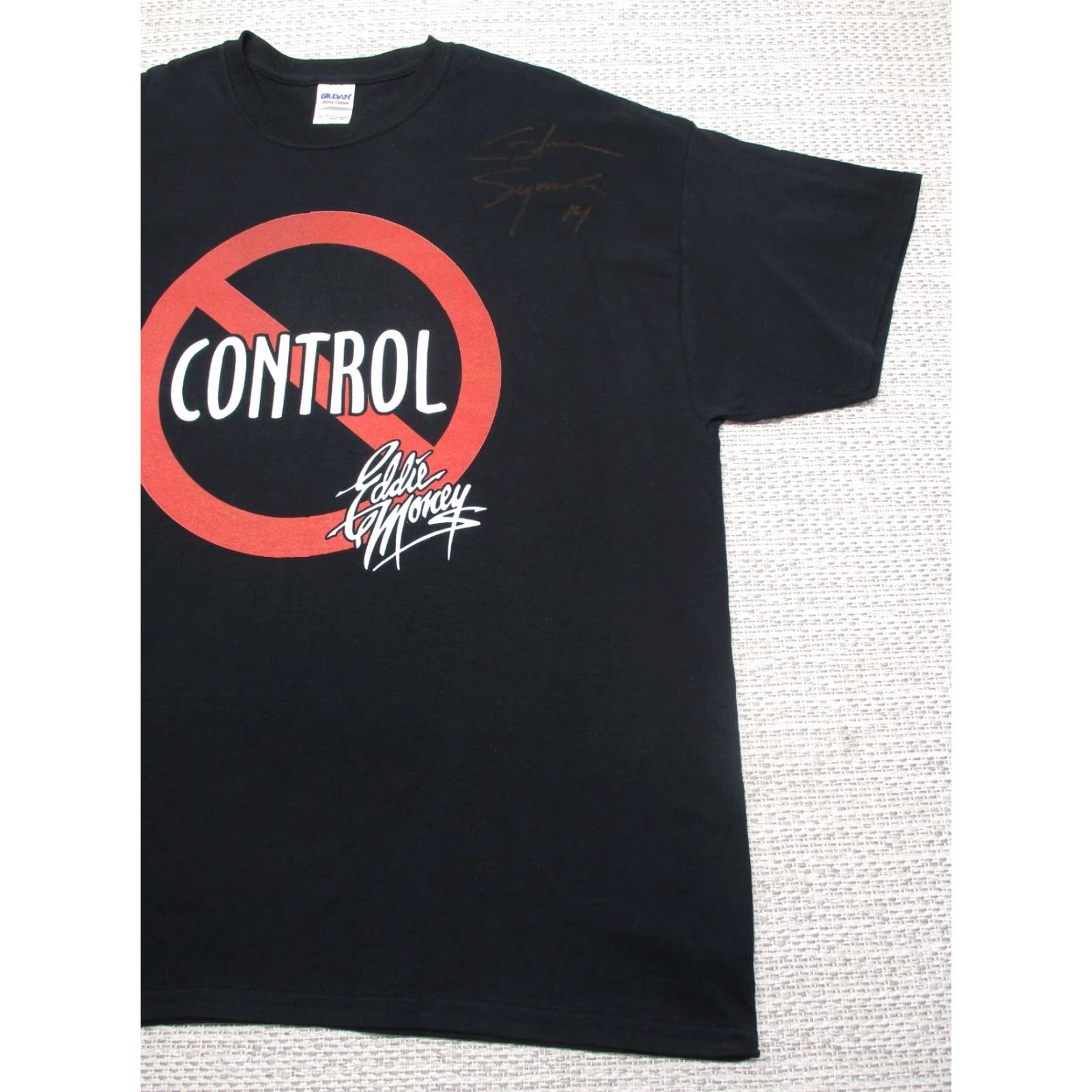 Vintage VINTAGE Eddie Money Shirt Adult 2XL Black No Control Rock Concert Signed By Drummer Glenn Symmonds Mens Graphic Tee 1990s Size US XXL / EU 58 / 5 - 2 Thumbnail