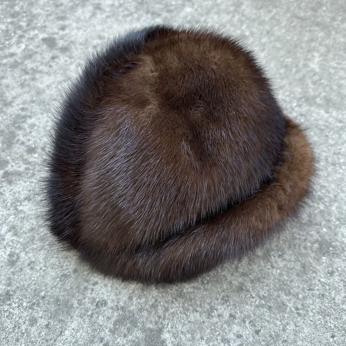 Riot Society Vintage Real Fur Antique Hat Cap 80s Y2K USA Size ONE SIZE - 2 Thumbnail