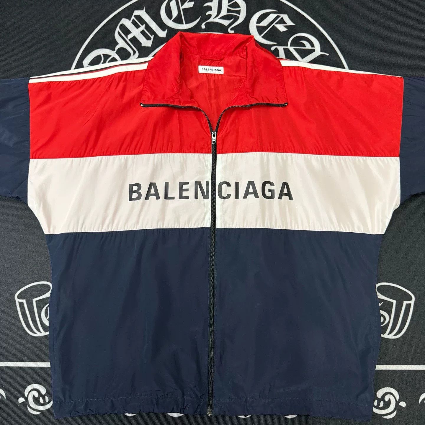 Balenciaga Balenciaga White Red Blue Windbreaker Size US XS / EU 42 / 0 - 1 Thumbnail