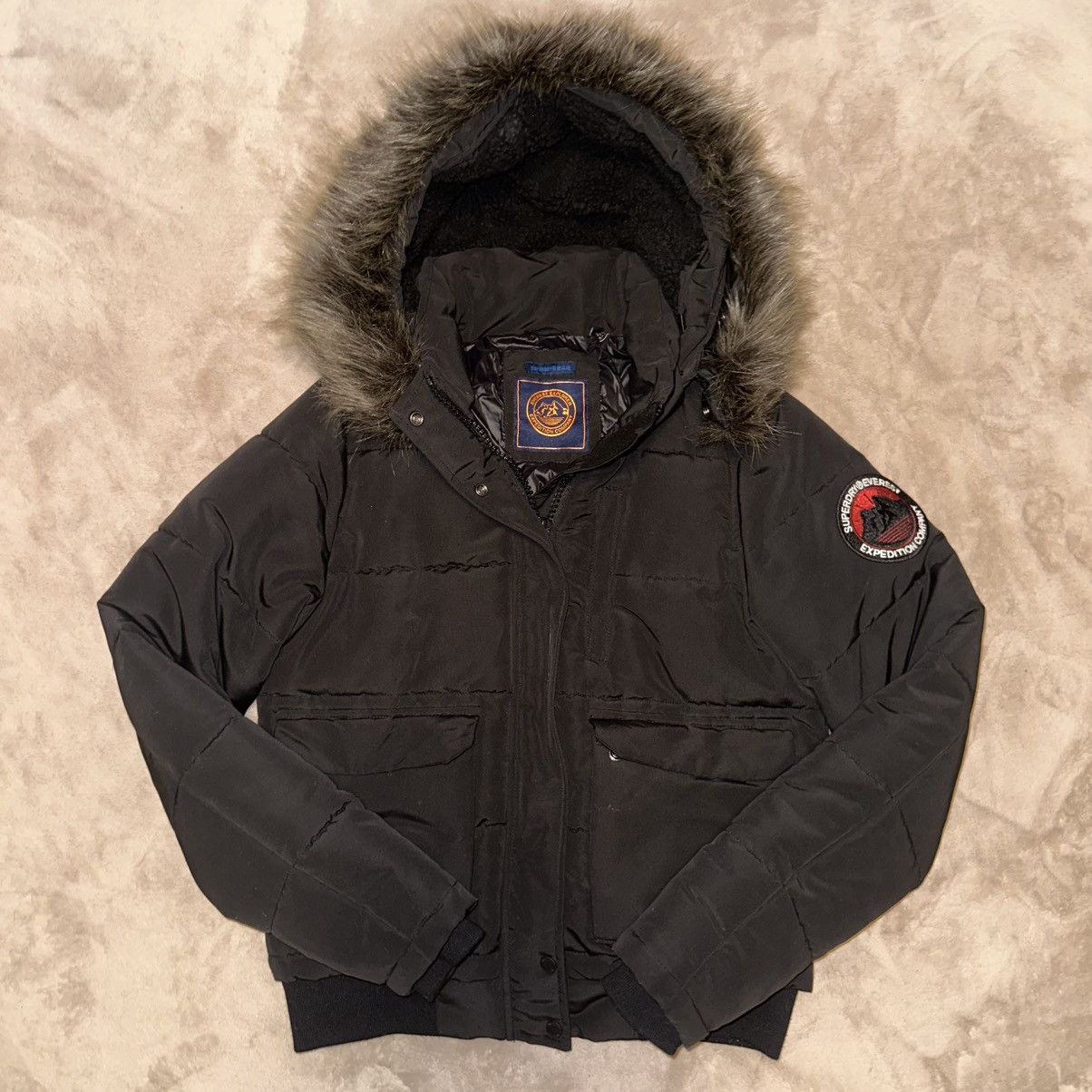 Superdry c. 2018/19 Superdry Everest Hooded Puffer Bomber Jacket Size M / US 6-8 / IT 42-44 - 1 Thumbnail