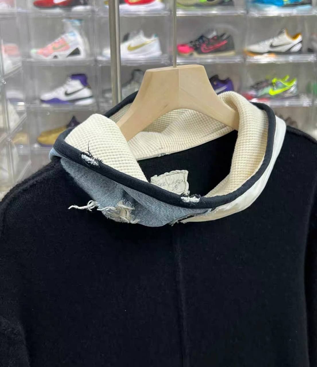 Greg Lauren Greg Lauren denim and wool patchwork sweatshirt Size US M / EU 48-50 / 2 - 4 Thumbnail