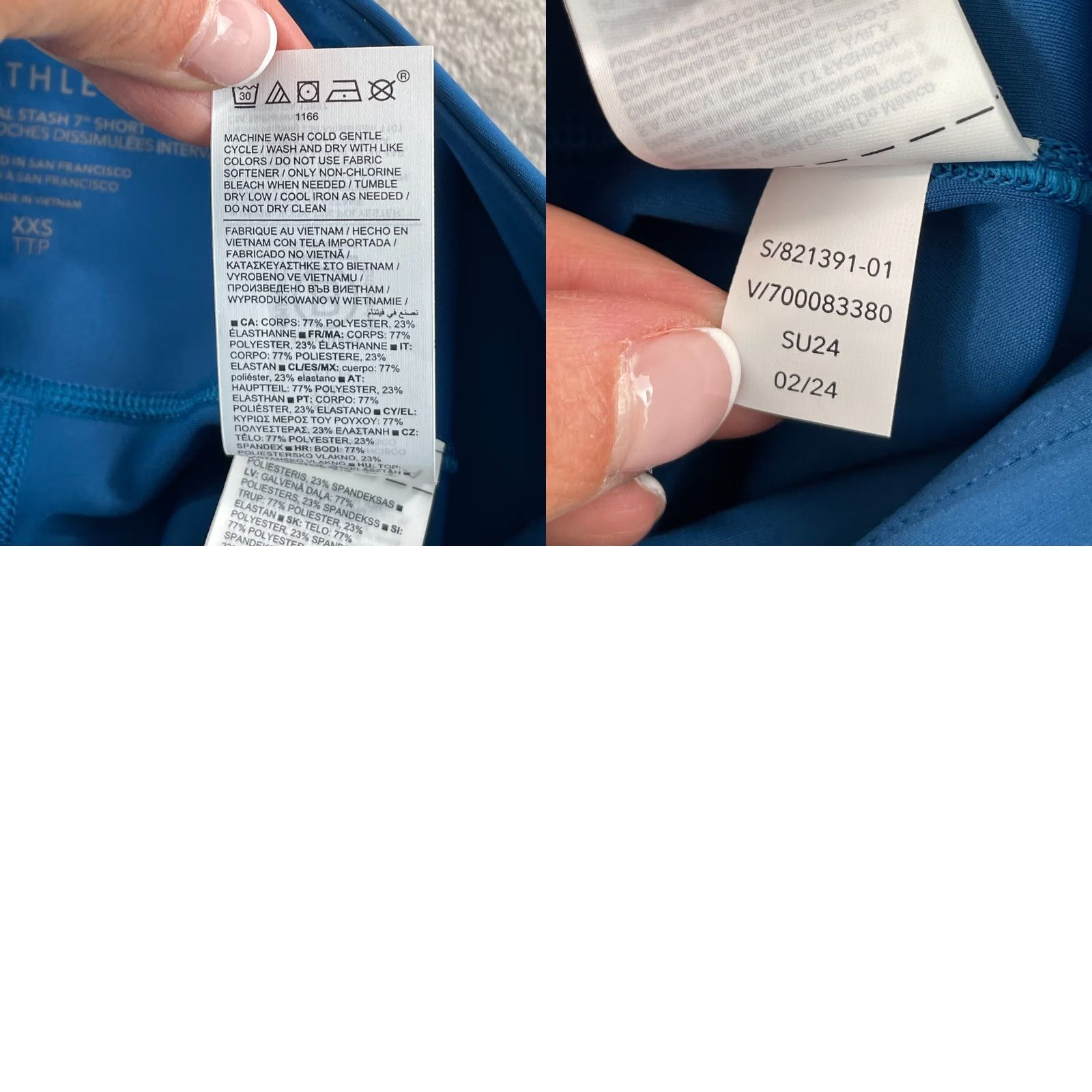 Athleta Athleta Bike Short Women 2XS Dark Lapis Blue 7" Stash Interval Pockets Yoga Gym NWT Size 24" / US 00 / IT 34 - 9 Thumbnail