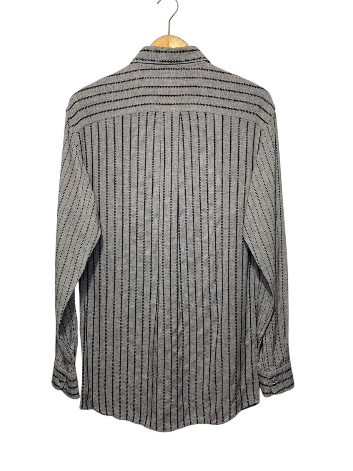Givenchy 2000s Givenchy paris stitches stripe blue sapphire shirt Size US M / EU 48-50 / 2 - 8 Thumbnail