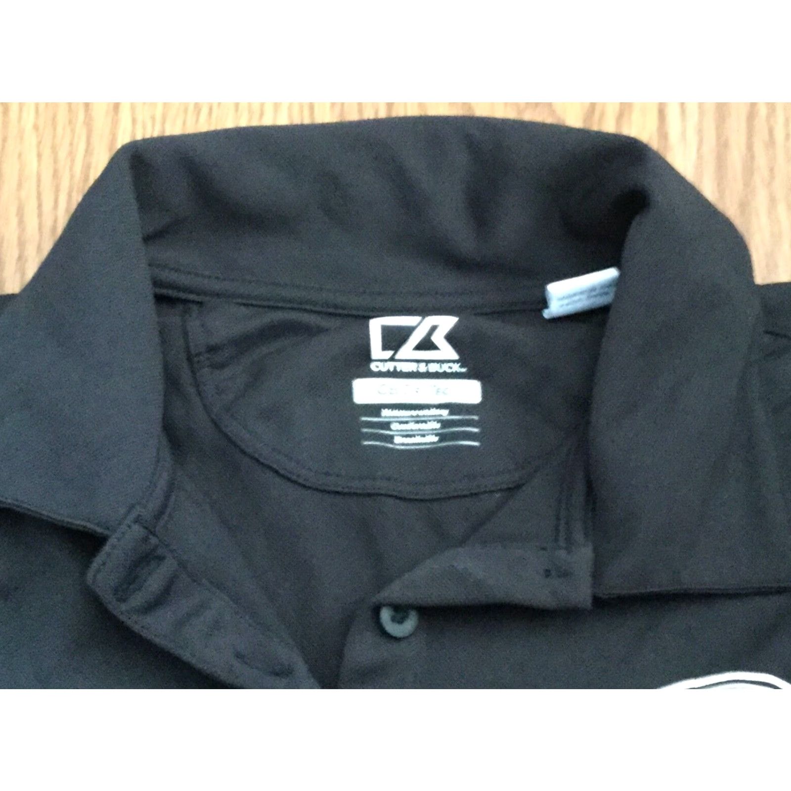 Cutter & Buck CUTTER & BUCK GOLF CB Drytec Black Woven Polo Shirt / Top Womens M/M Personalized Size M / US 6-8 / IT 42-44 - 3 Thumbnail