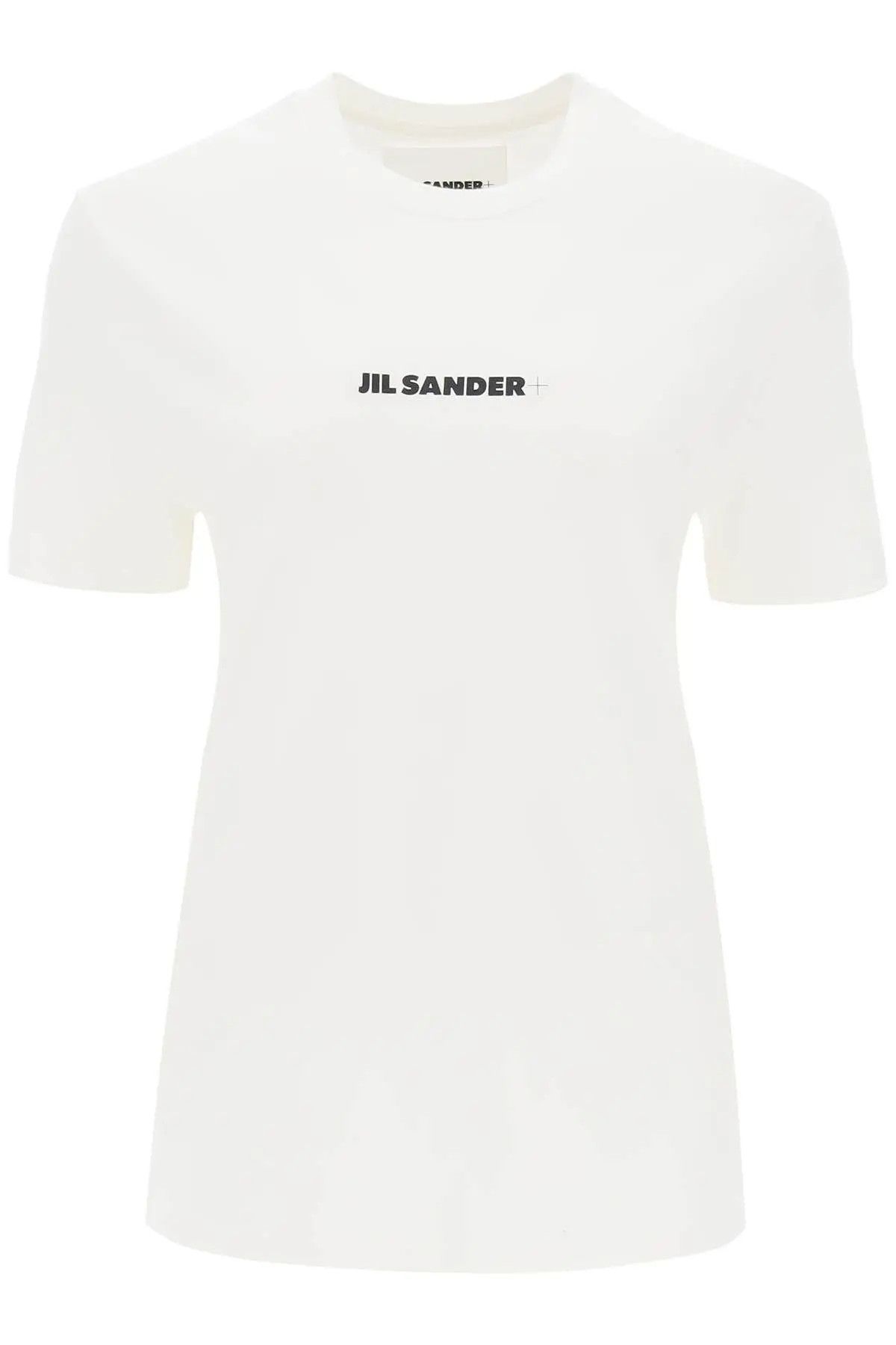 image of Jil Sander O1S22I1N1223 Lettering Print T-Shirt In White, Women's (Size Small)