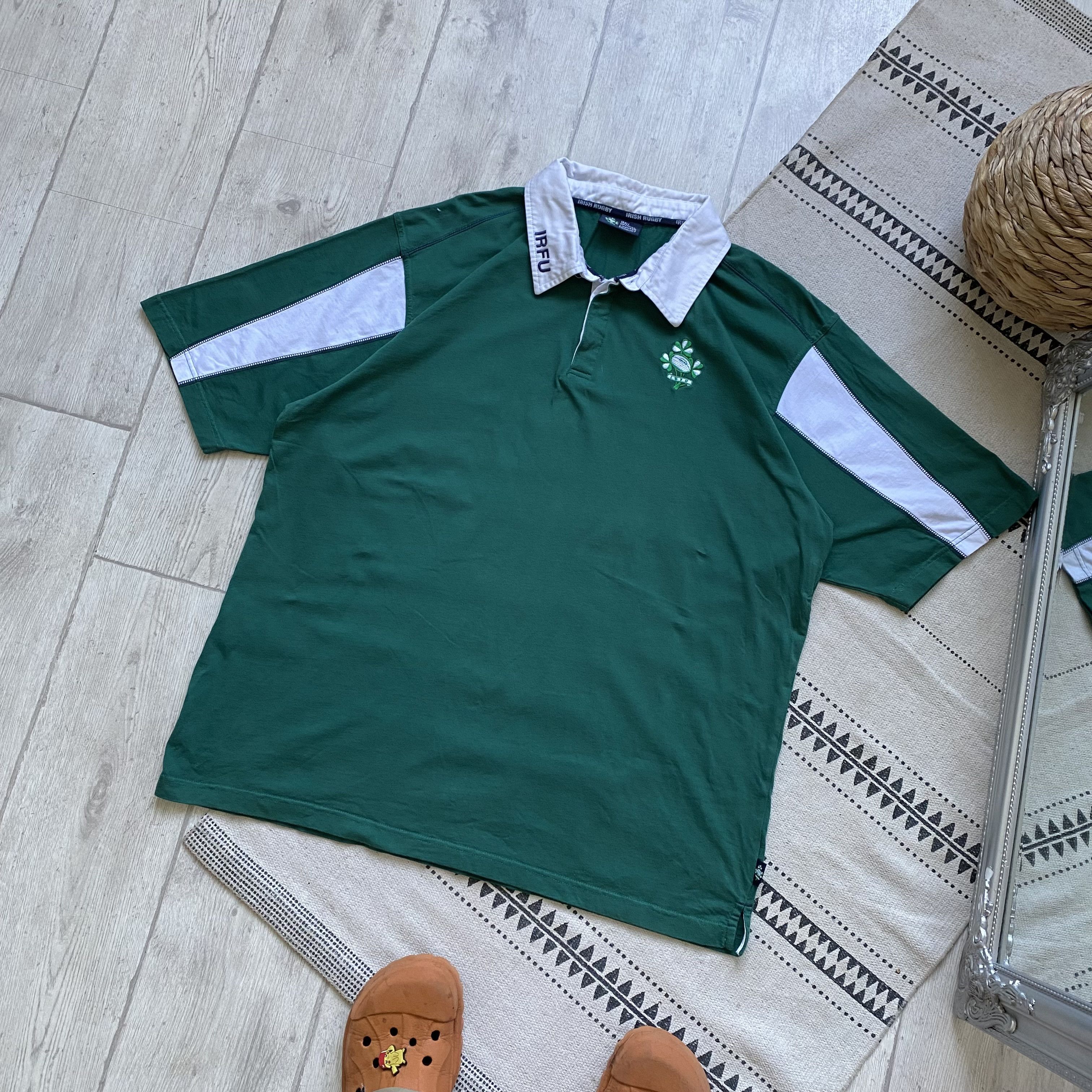 Cotton Traders ☘️ Vintage IRFU Rugby Ireland jersey polo Guinness Celtic Size US XL / EU 56 / 4 - 7 Thumbnail