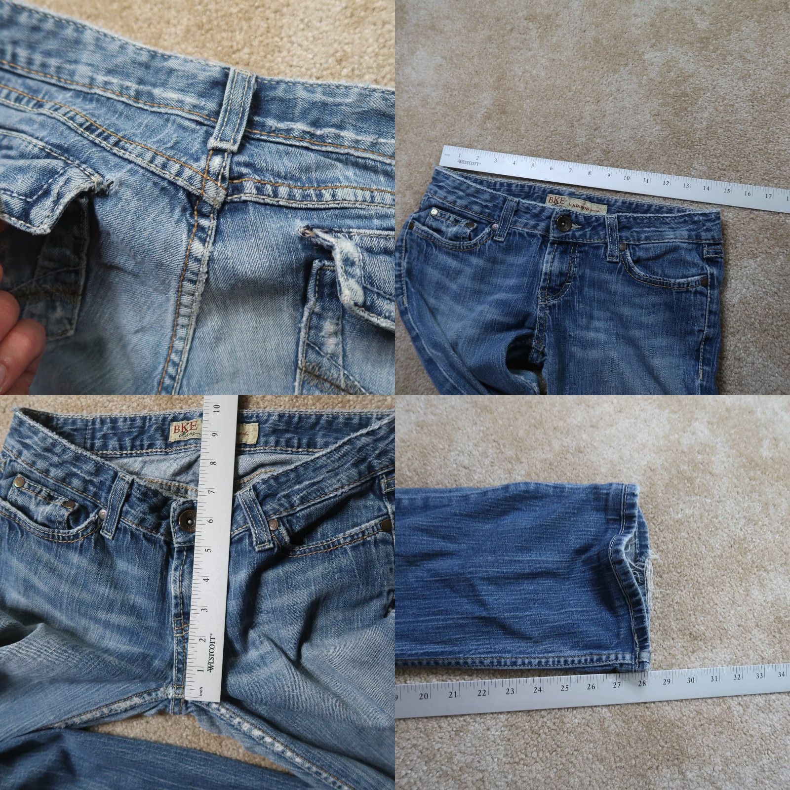 Vintage BKE Buckle Madison Bootcut Jeans Women's 27 Blue Denim Size 27" / US 4 / IT 40 - 9 Thumbnail