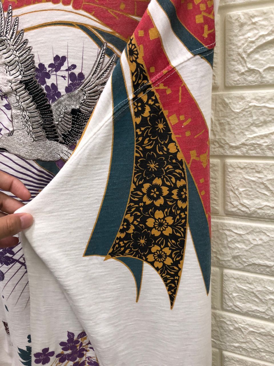 Vintage KARAKURI TAMASHII embroidery Distressed shirt Longsleeve Size US XXL / EU 58 / 5 - 5 Thumbnail