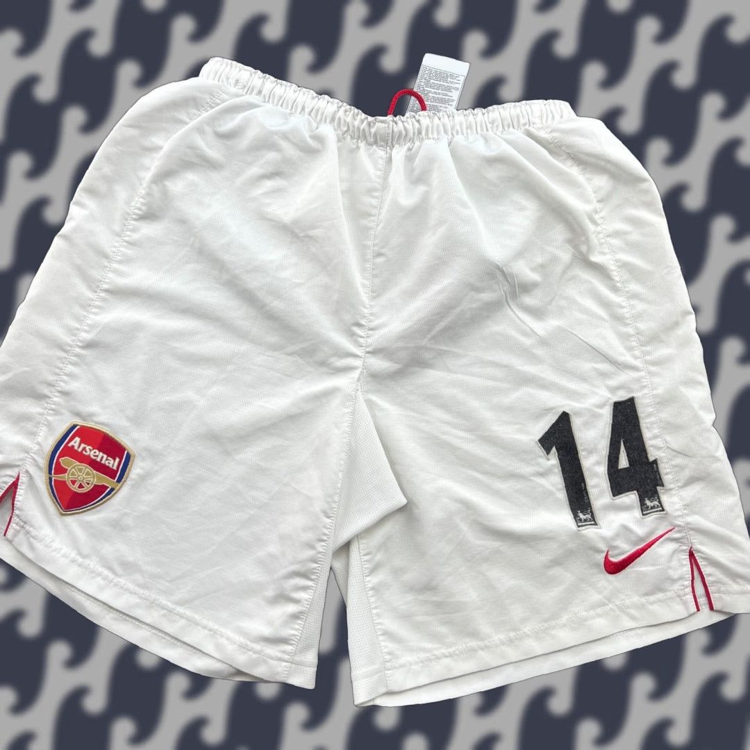 Nike Nike Arsenal 2006-2008 Thierry Henry Home Shorts Mens Small White Football Adult Nike Size US 29 - 1 Thumbnail
