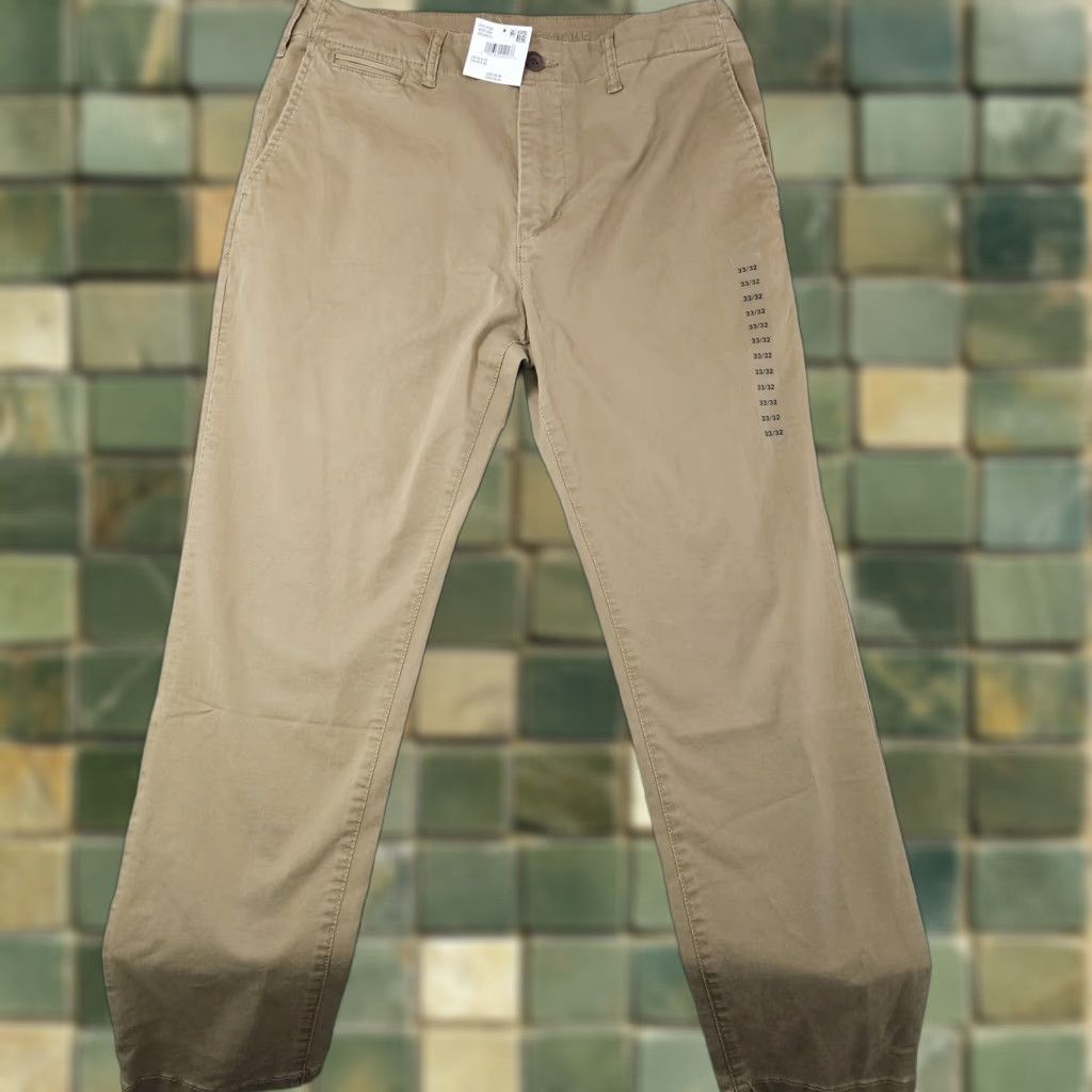 American Eagle Outfitters American Eagle Pants Mens 33x30 Khaki Slim Flex Chino Stretch Casual Size US 33 - 1 Thumbnail