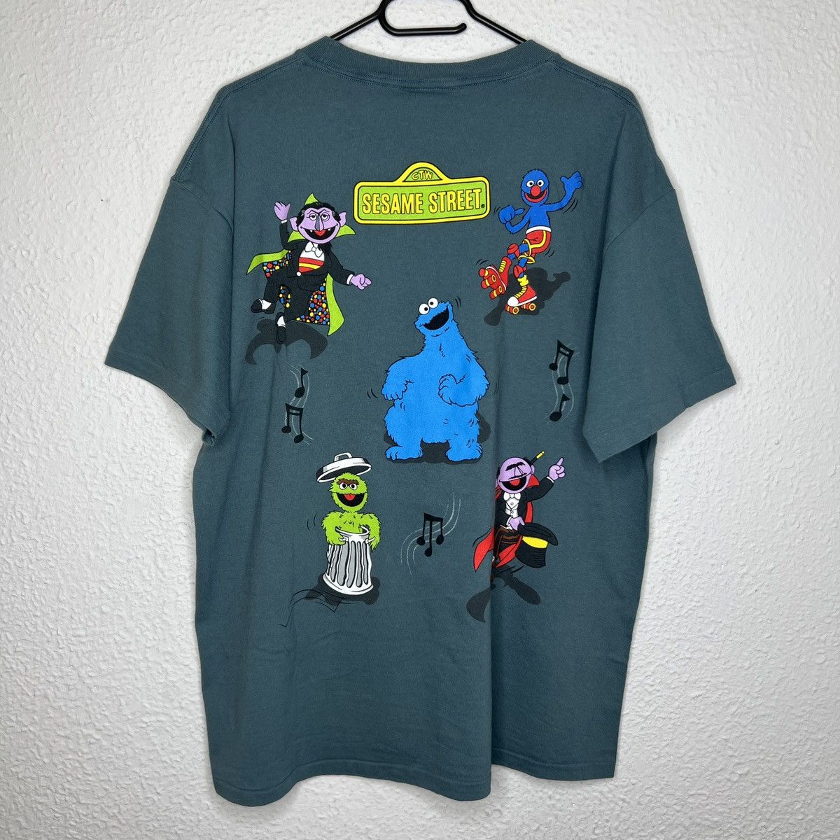 Other Vintage 90s Sesame Street Tee Tshirt Rare Full Print Muppets Size US L / EU 52-54 / 3 - 1 Thumbnail