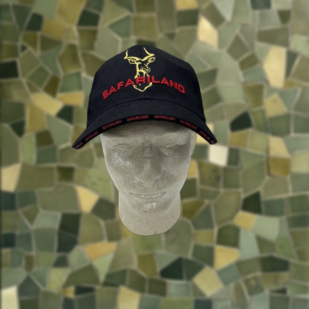 Vintage Safari Land Baseball Hat Black Embroidered Logo Adjustable Baseball Cap Mens One Size Size ONE SIZE - 1 Thumbnail