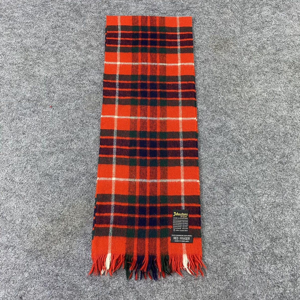 Johnstons Of Elgin Johnstons Of Elgin Red Fraser Muffler/Scarf/Neckwear-T1233 Size ONE SIZE - 3 Thumbnail