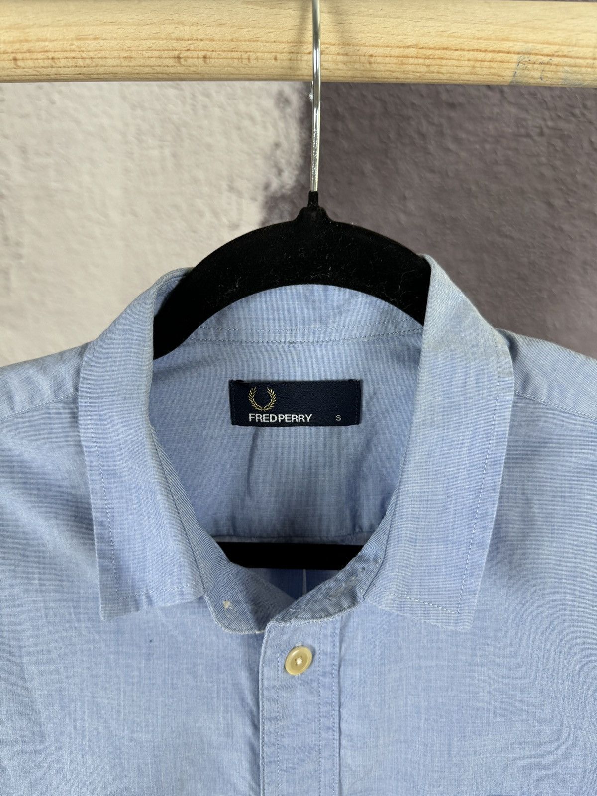 Fred Perry Fred Perry blue long sleeve pocket shirt logo Size US S / EU 44-46 / 1 - 7 Thumbnail