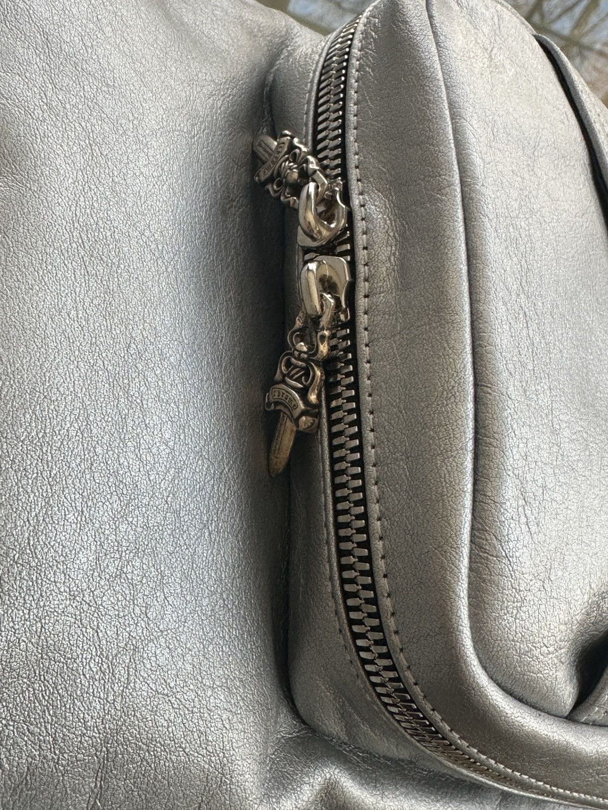 Chrome Hearts Chrome Hearts leather backpack in metalic silver Size ONE SIZE - 4 Thumbnail
