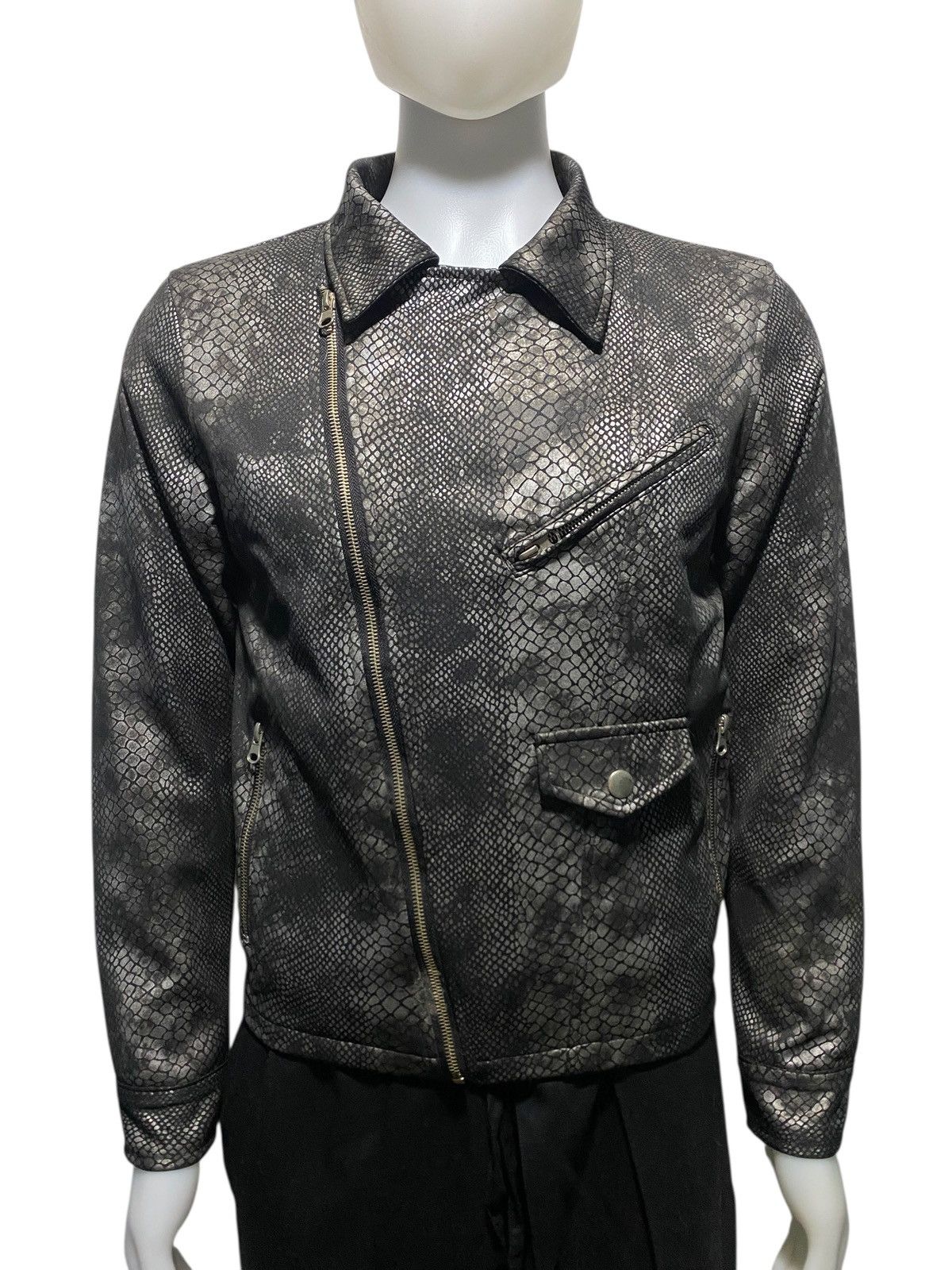 Japanese Brand Vintage Hukuya Snake Skin asymmetric jacket Size US M / EU 48-50 / 2 - 1 Thumbnail
