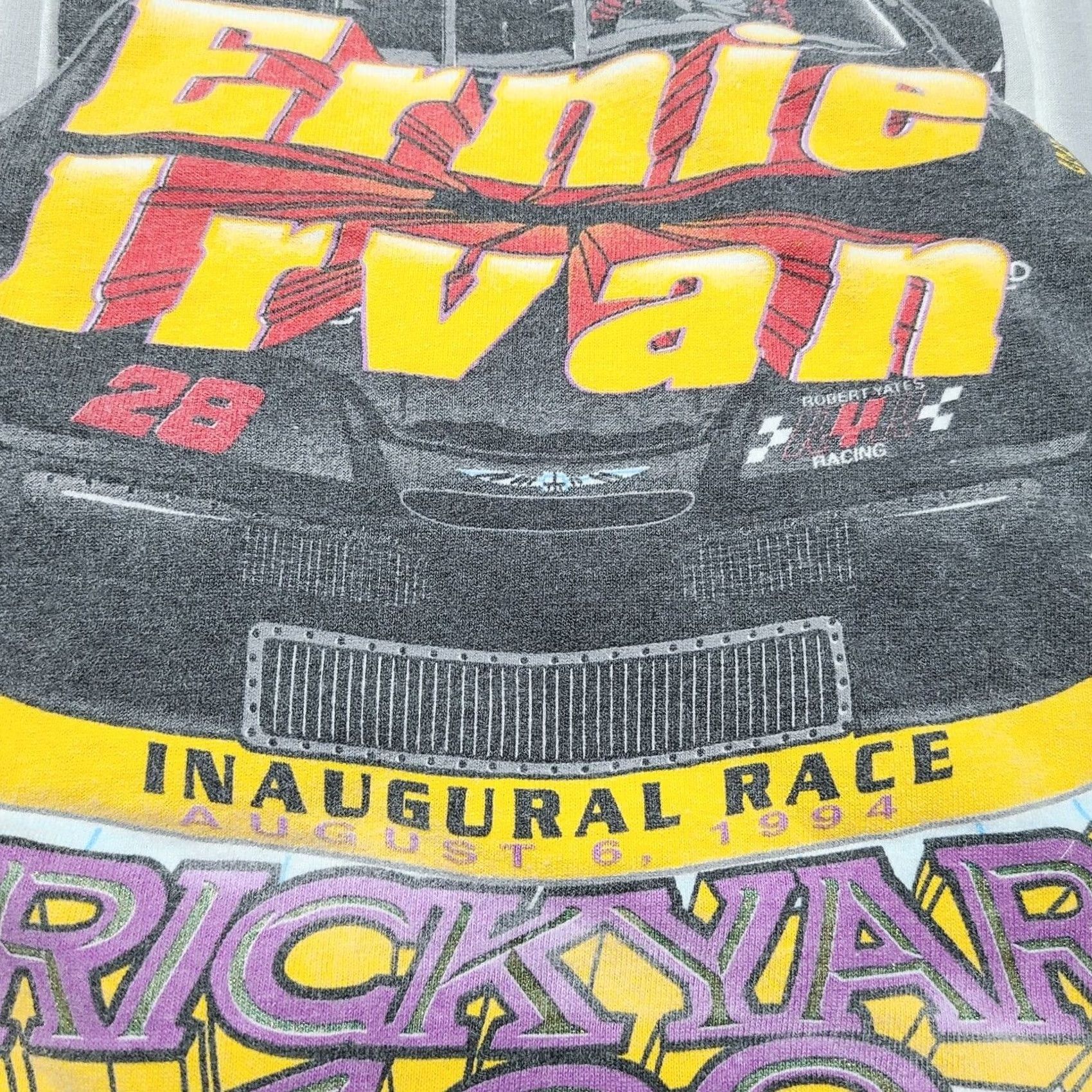 Fruit Of The Loom VINTAGE 1994 Rusty Wallace Brickyard 400 NASCAR Racing T-Shirt L Men White Crew Neck Short Sleeve Classic Shirt Mens Size US L / EU 52-54 / 3 - 3 Thumbnail