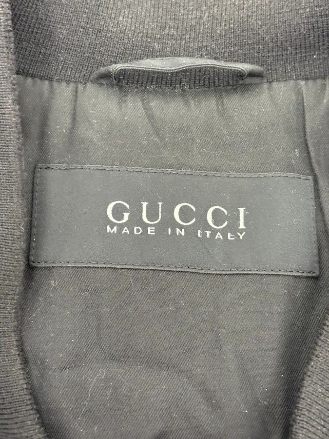 Gucci 2010s Gucci Black Leather & Nylon Bomber Jacket Size US M / EU 48-50 / 2 - 10 Thumbnail