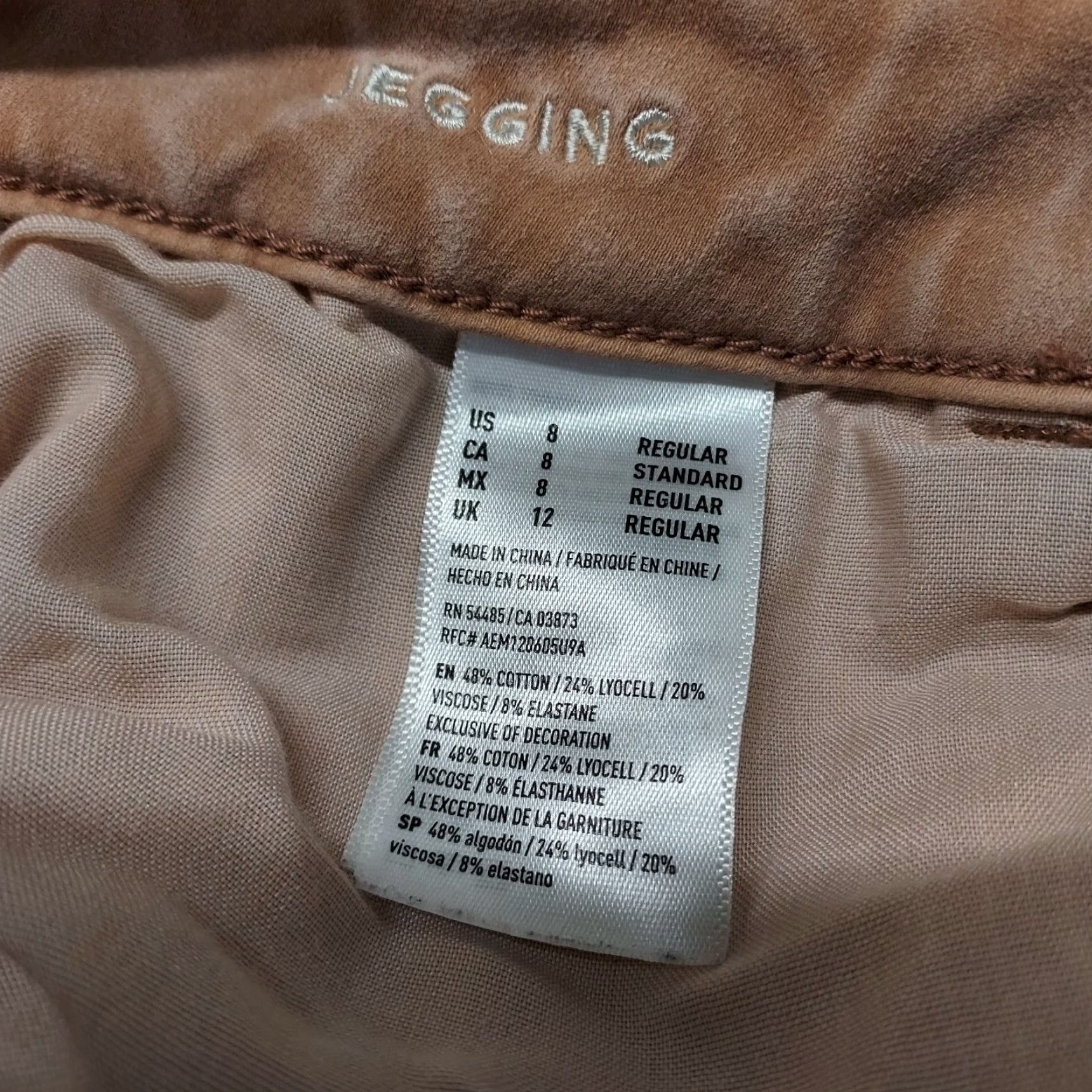 American Eagle Outfitters American Eagle Jegging Womens 8 Regular 360 Super Stretch AEO Sateen X4 Pink Jeans Slim 5-Pocket Womens Size 30" / US 8 / IT 44 - 2 Thumbnail