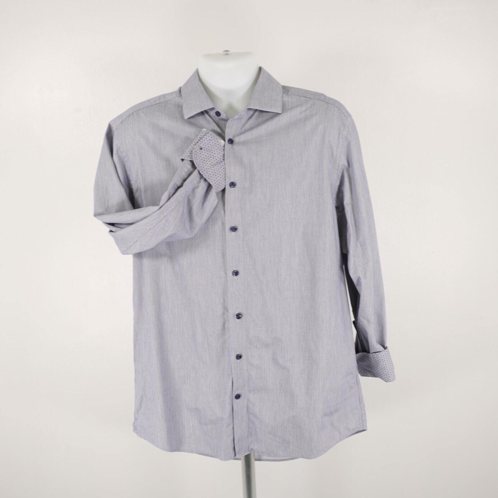 Charles Tyrwhitt Charles Tyrwhitt Classic Fit Purple Flip Cuff 16.5 / 35 Coll Size US XL / EU 56 / 4 - 3 Thumbnail